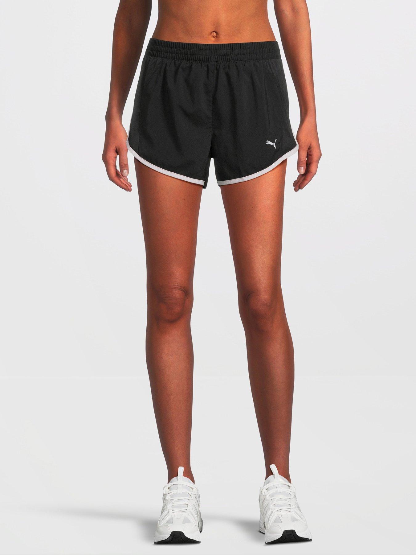 Puma Womens Running Favorite Velocity 3" Shorts - Black, Black/Purple, Size 2Xl, Women