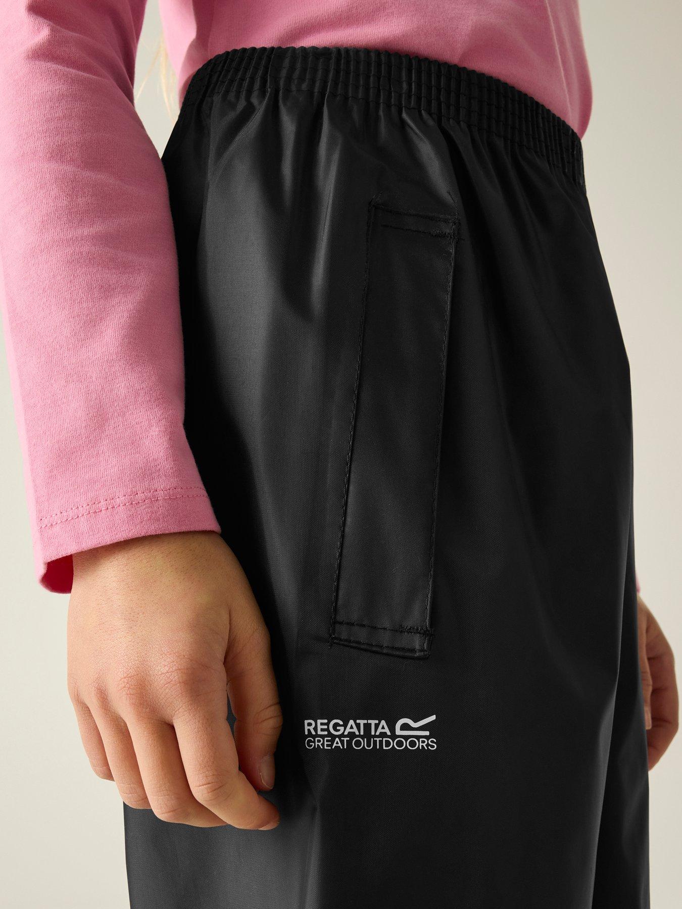 Image 4 of 7 of Regatta Kids Unisex Kids Stormbreak Over Trousers - Black