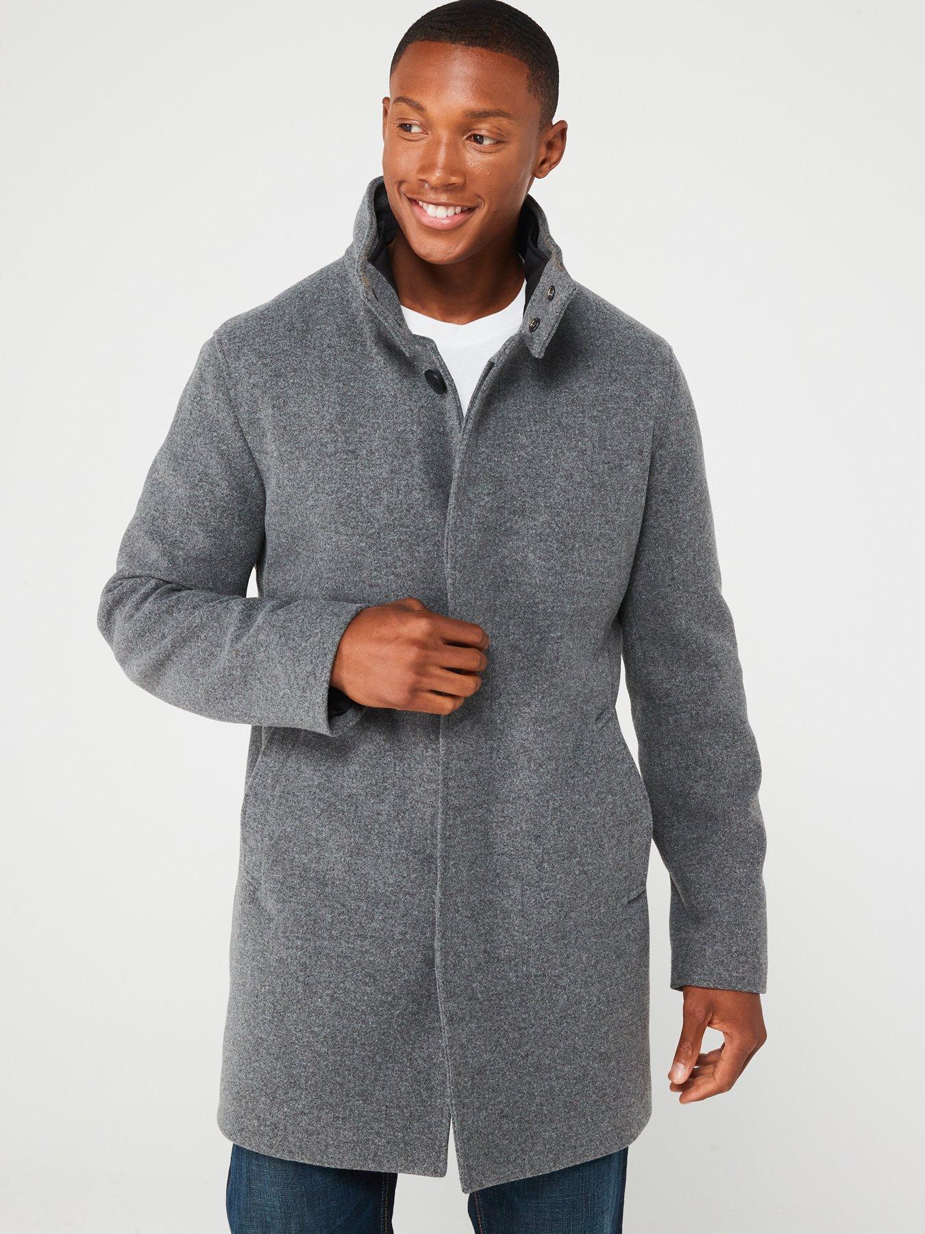 Mens faux wool coat best sale