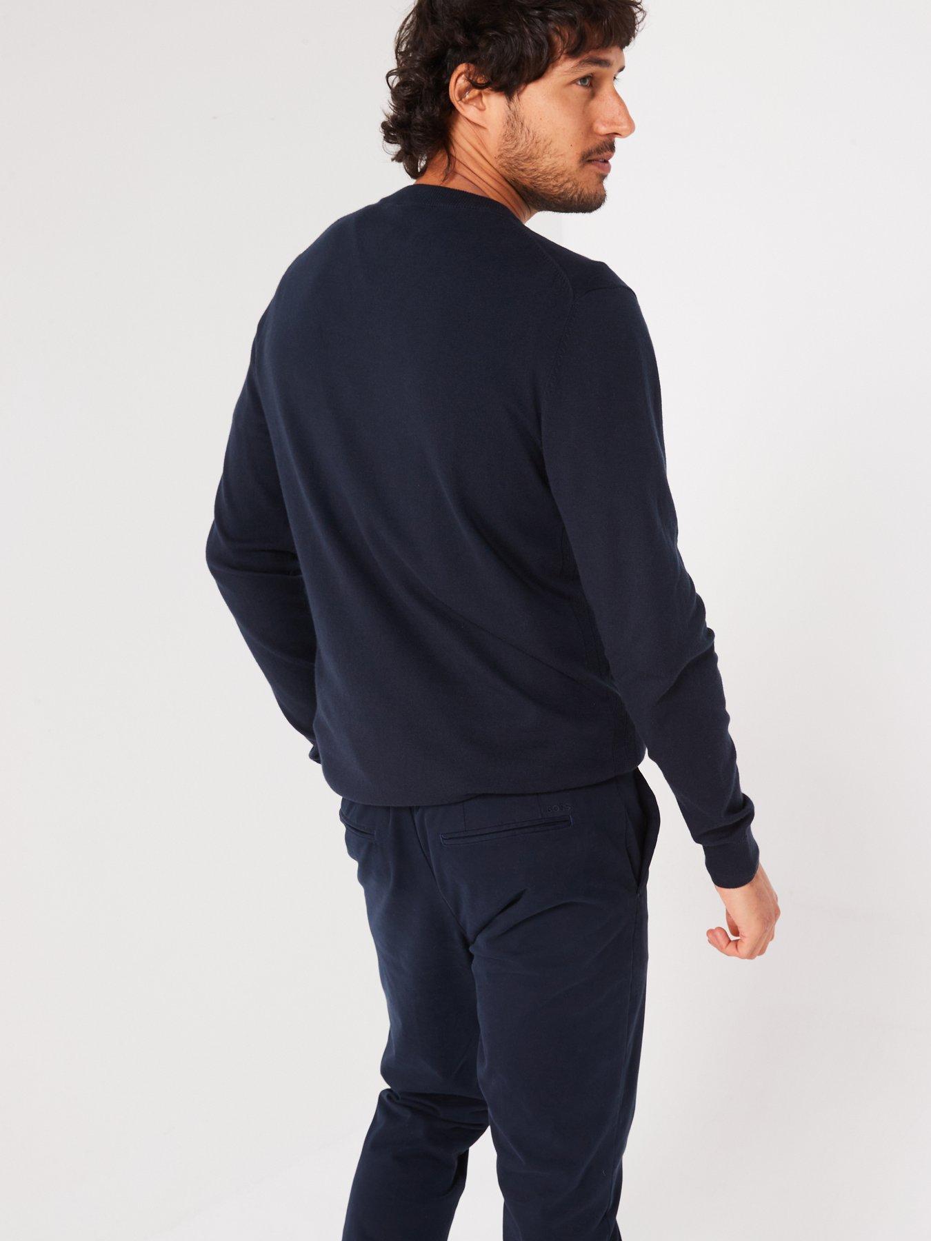Soft Knit Pocket Jumper - Navy
