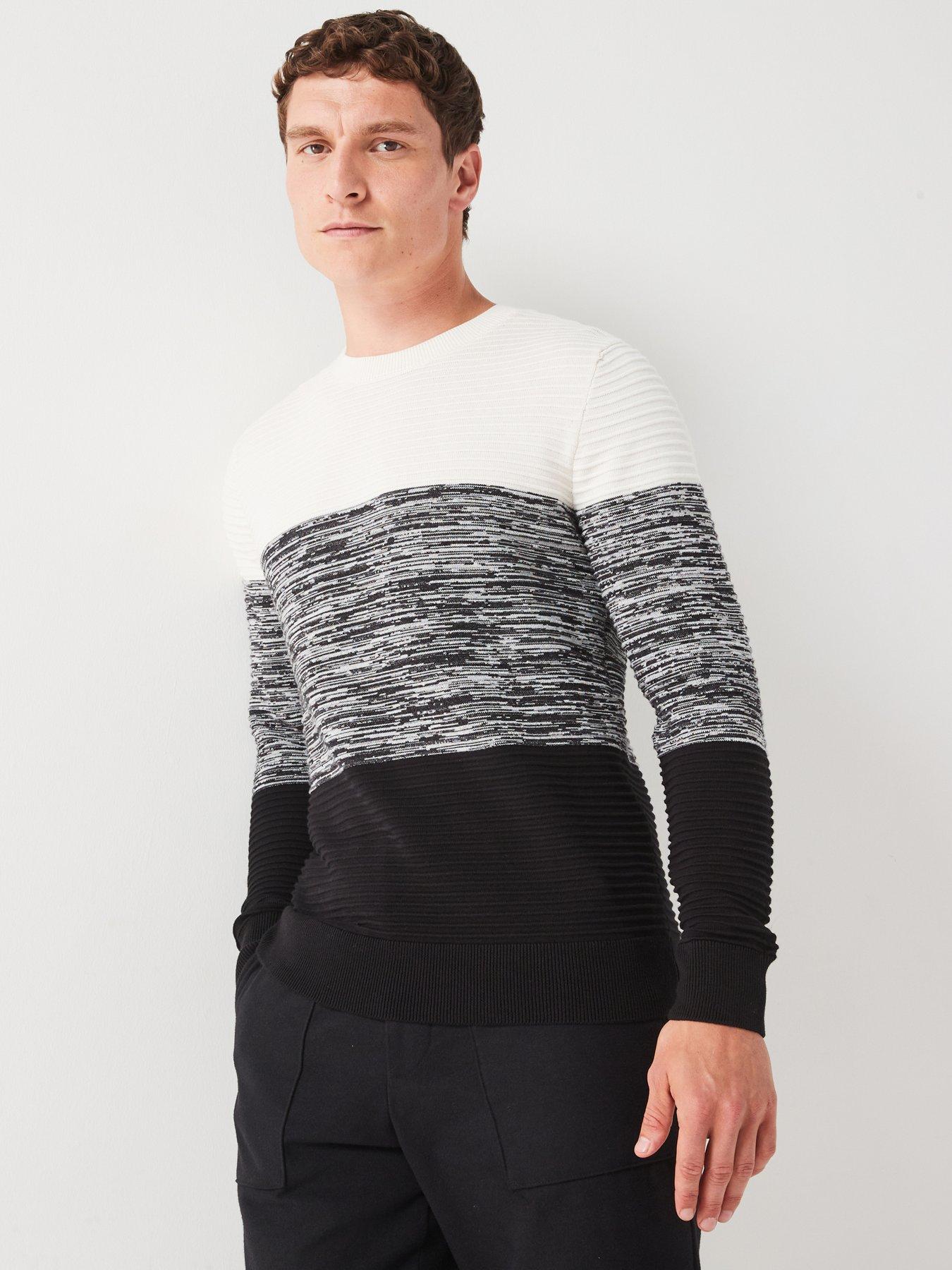 undefined Ottoman Colour Block Jumper - Cream/Black