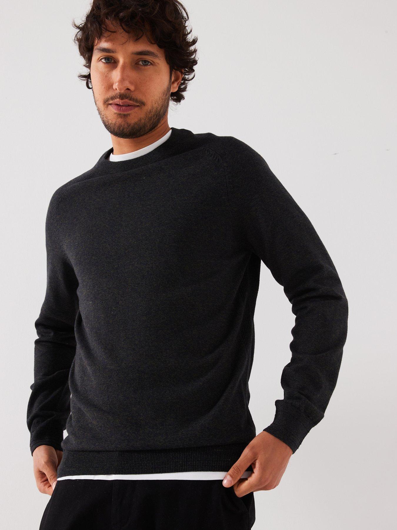 undefined Trial Marl Crew Neck Jumper - Dark Green