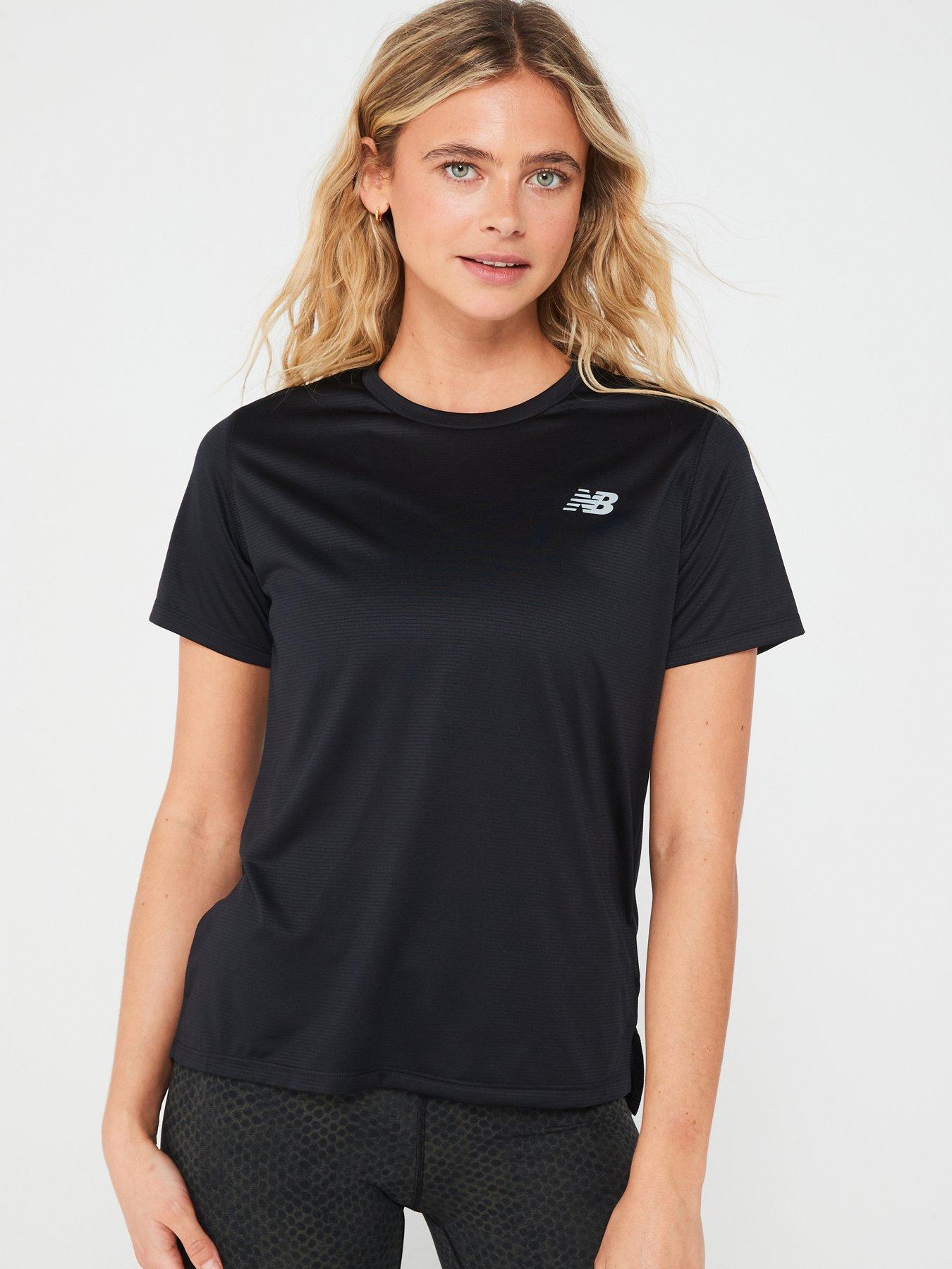 New Balance Womens Running Short Sleeve Tee Black