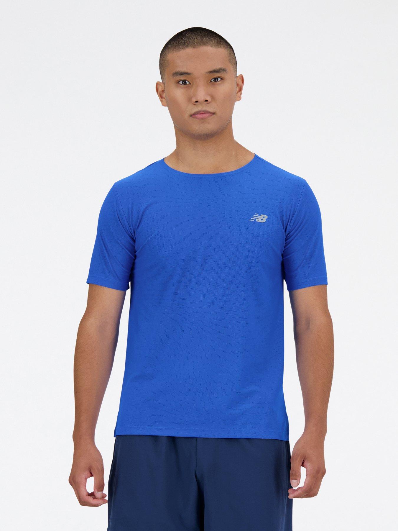 undefined Men's Running Athletics Jacquard T-Shirt - Blue