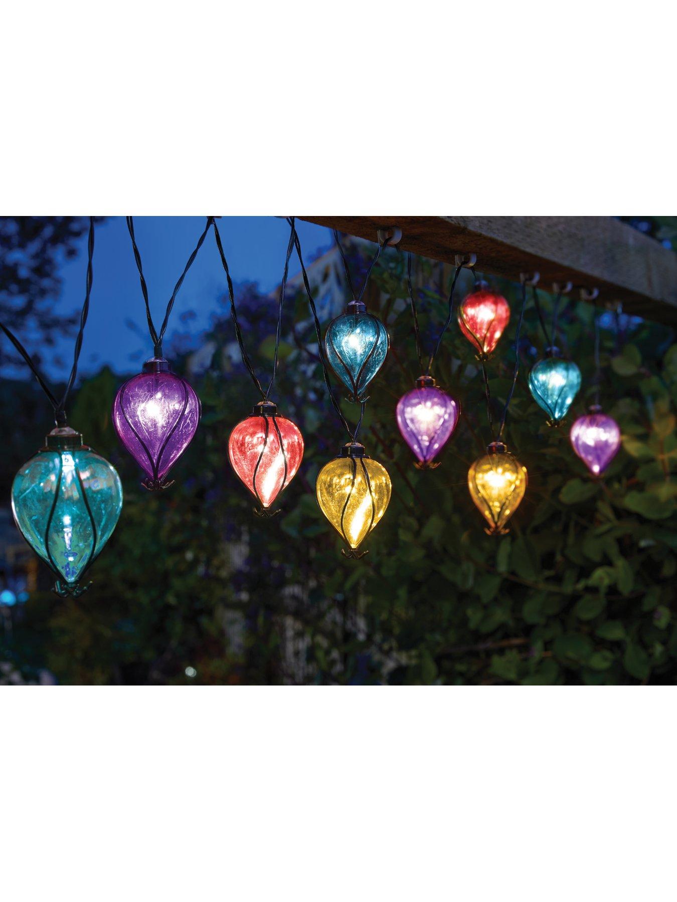 Set of 10 Balloon Rainbow String Lights by Smart Garden