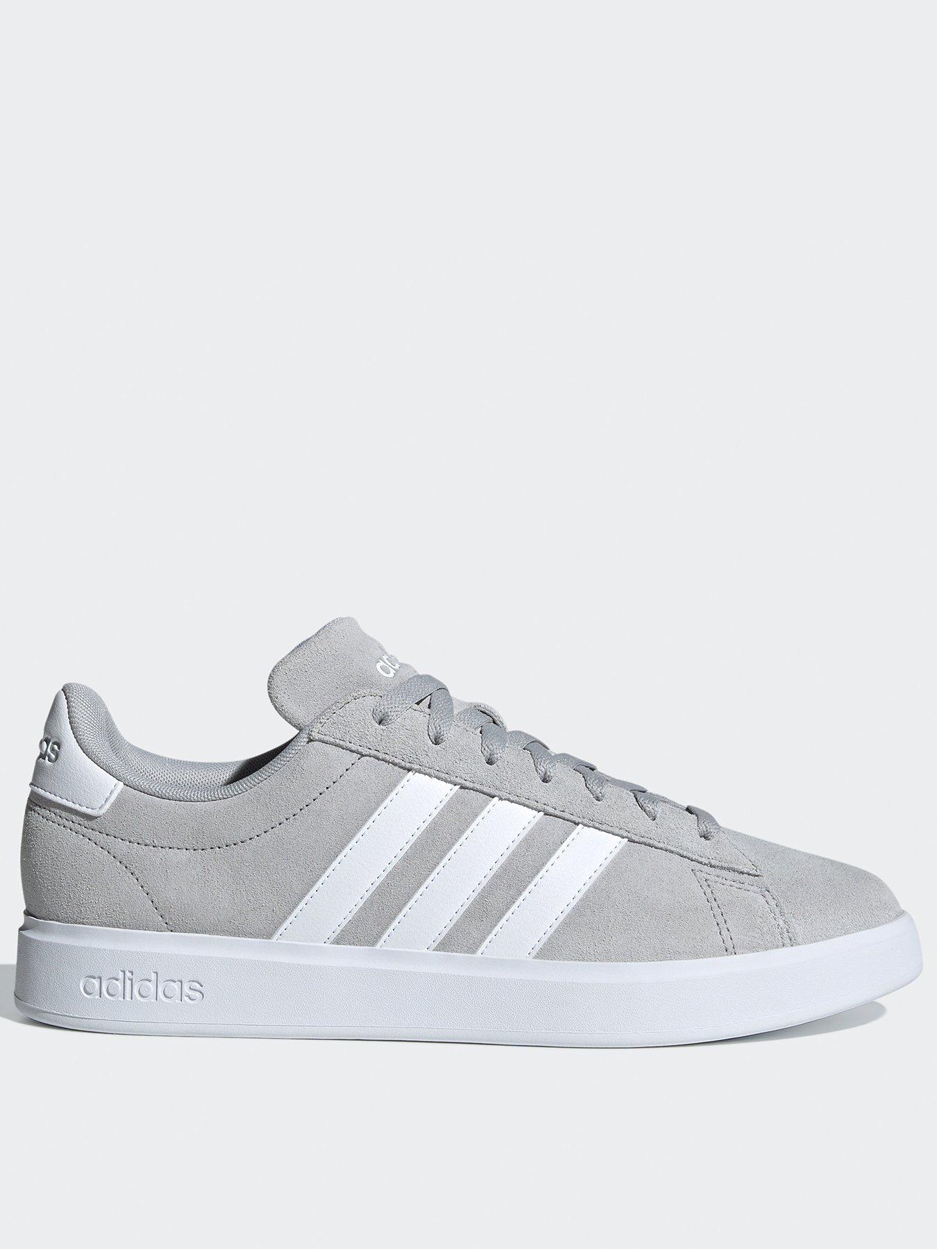 Adidas suede cheap trainers grey