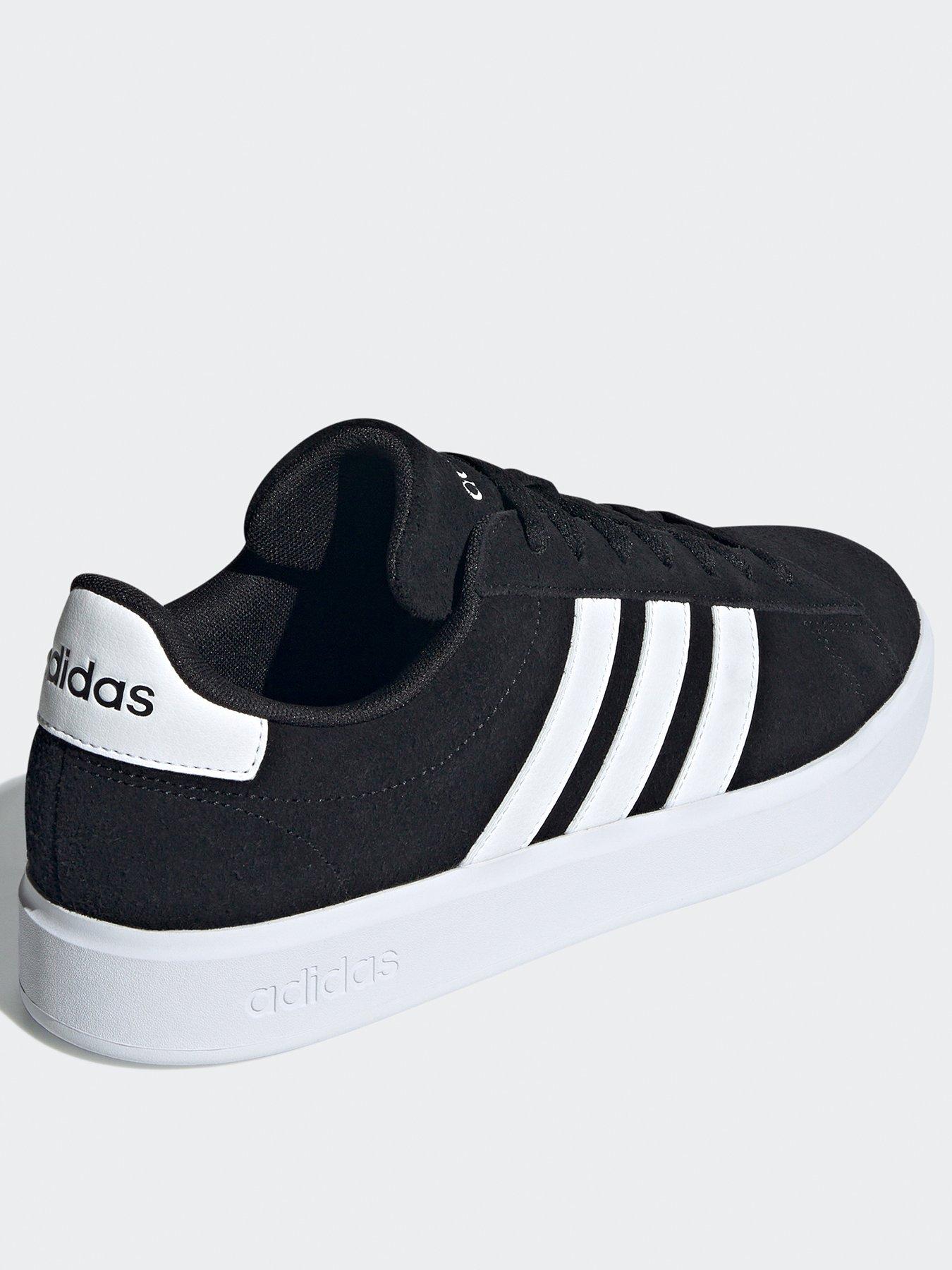 adidas grand court black suede