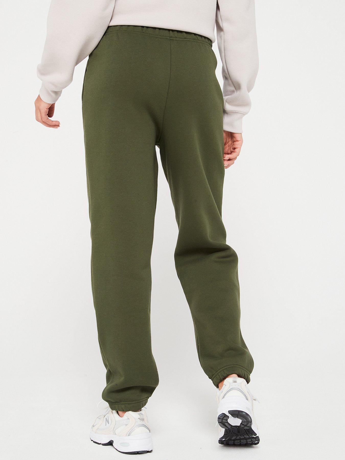 New Balance Womens Linear Heritage Brushed Back Fleece Sweatpant - Green