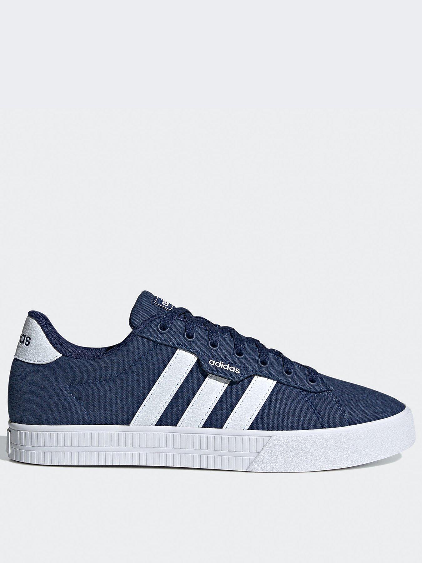 adidas Sportswear Mens Canvas Daily 3.0 Trainers Navy White Very