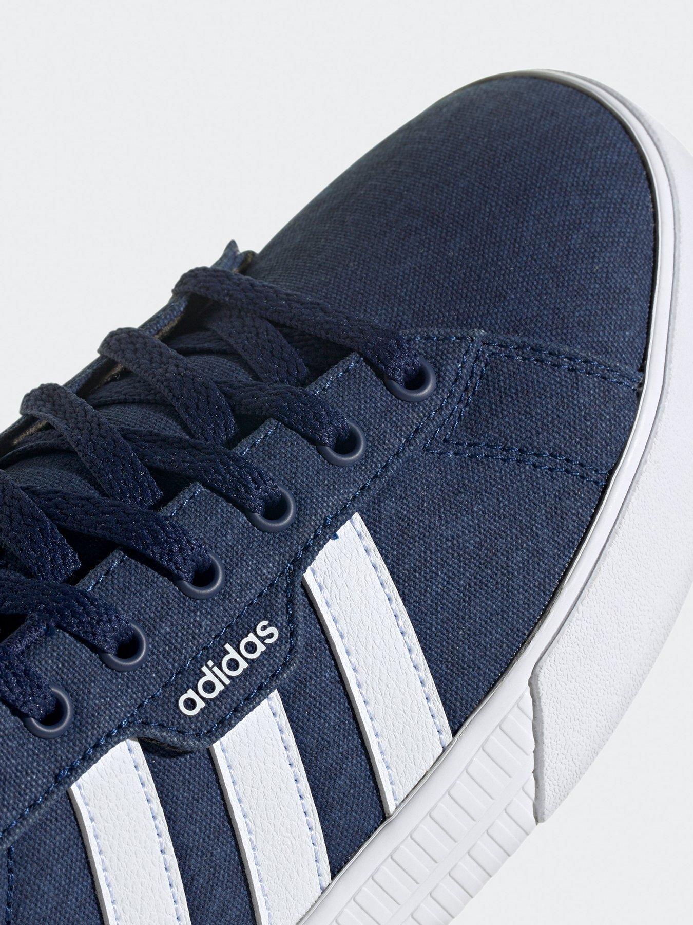 adidas Sportswear Mens Canvas Daily 3.0 Trainers Navy White Very