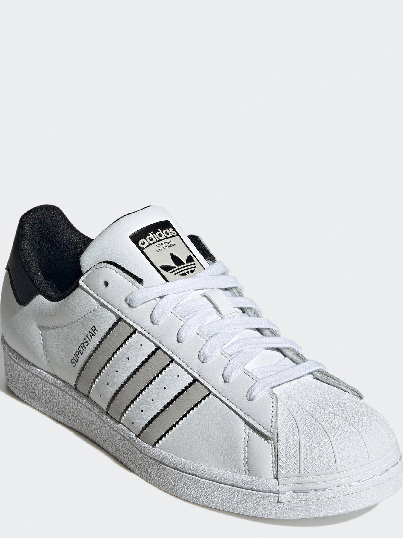 Mens Superstar Trainers White Grey