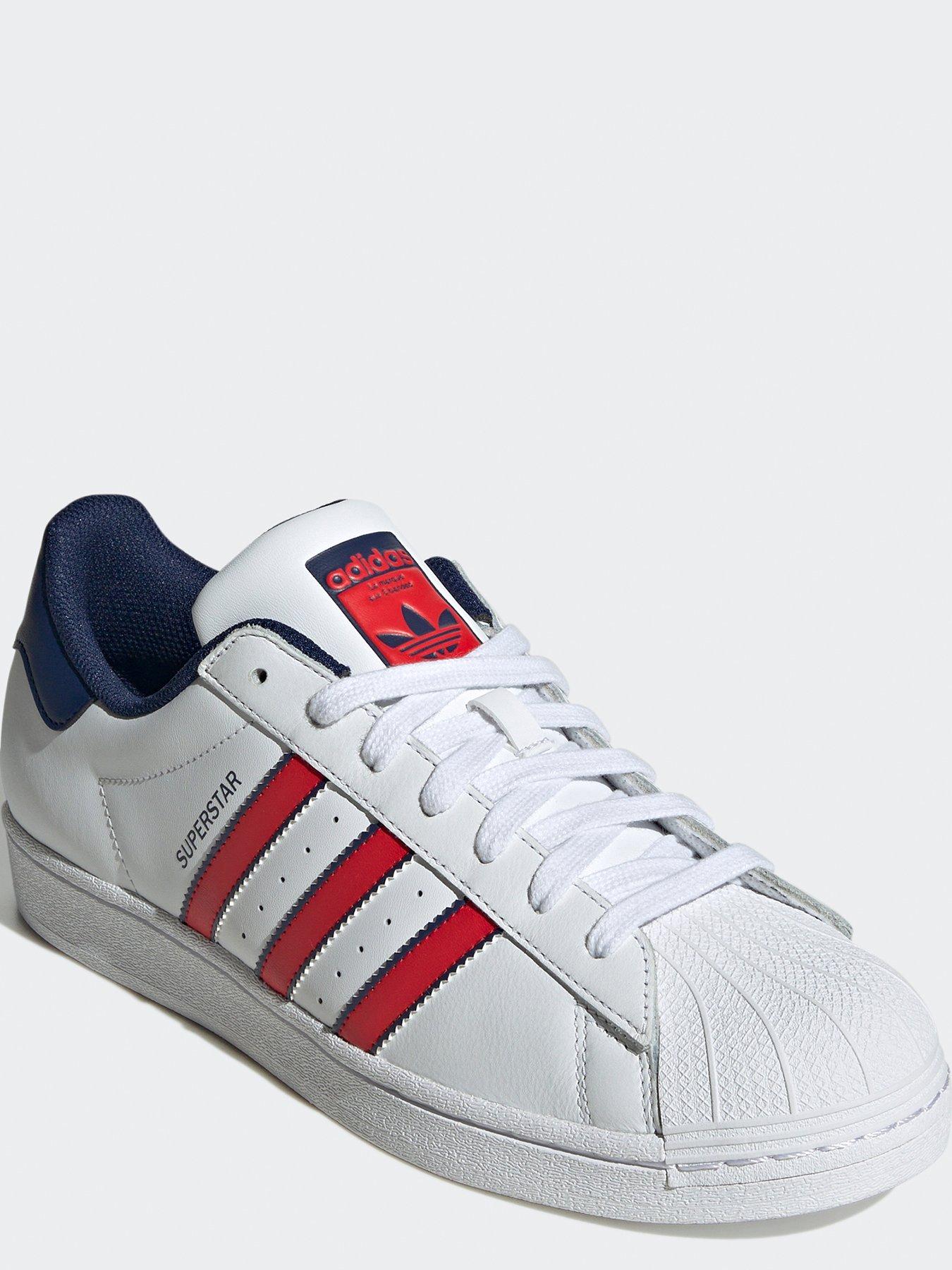 Mens adidas superstar outlet ii white black red