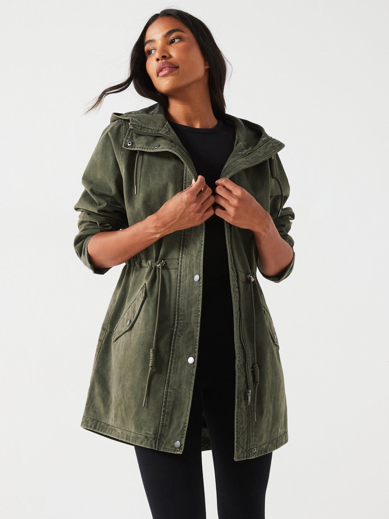 Hooded mac jacket womens deals