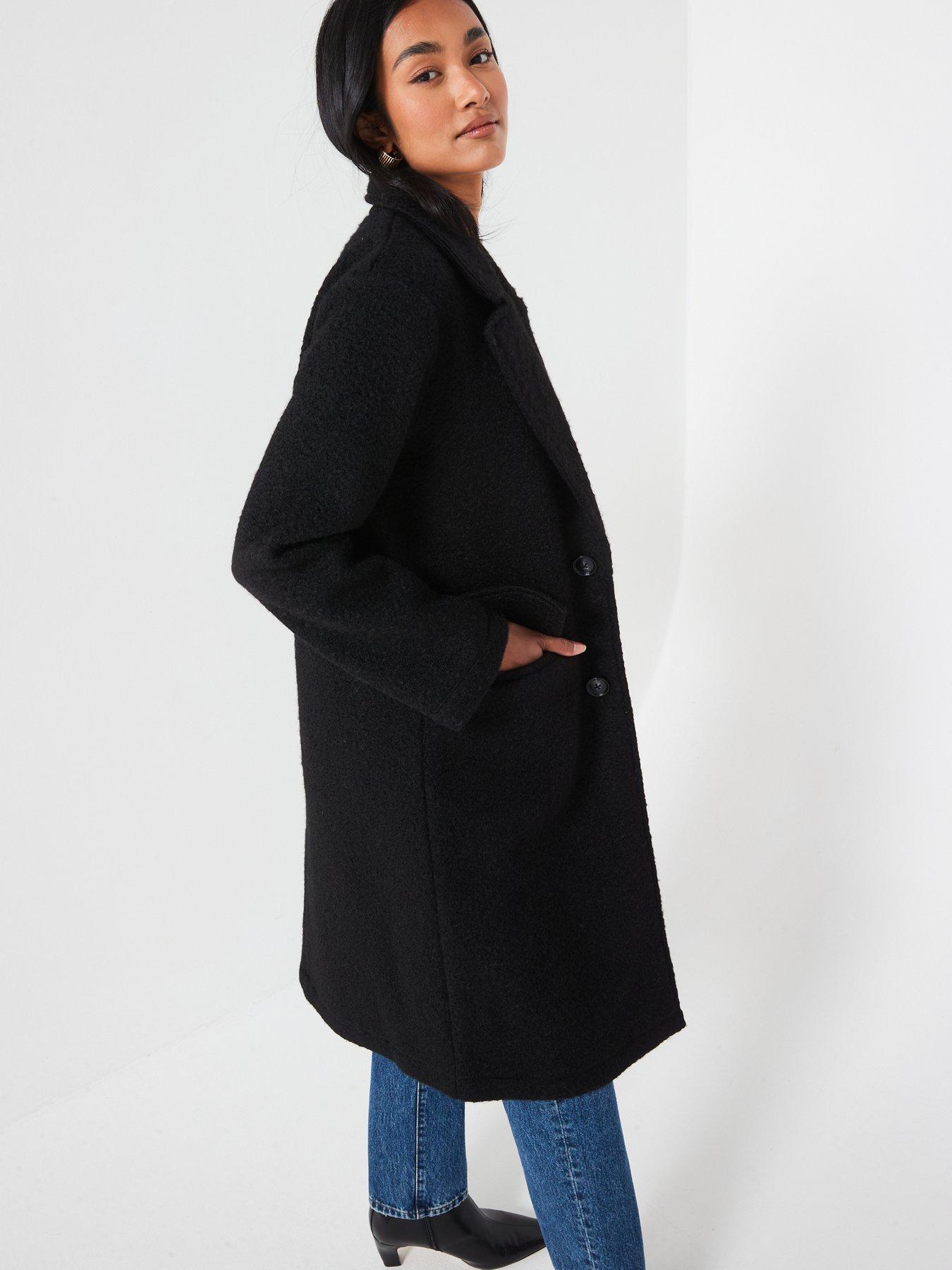 Image 6 of 6 of Everyday Textured Knit Coat - Black