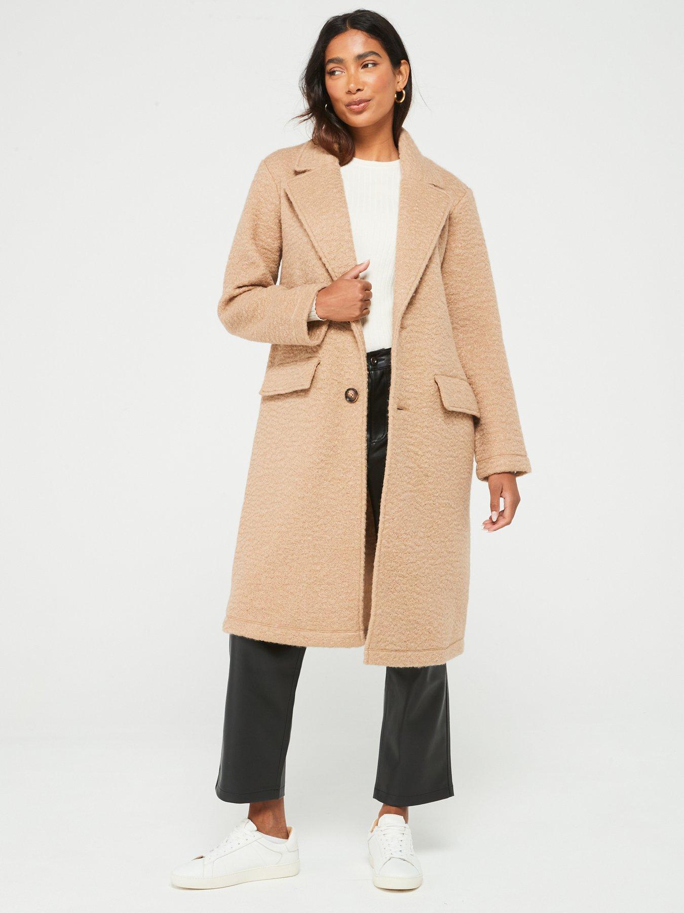 Ladies cream wool coats best sale