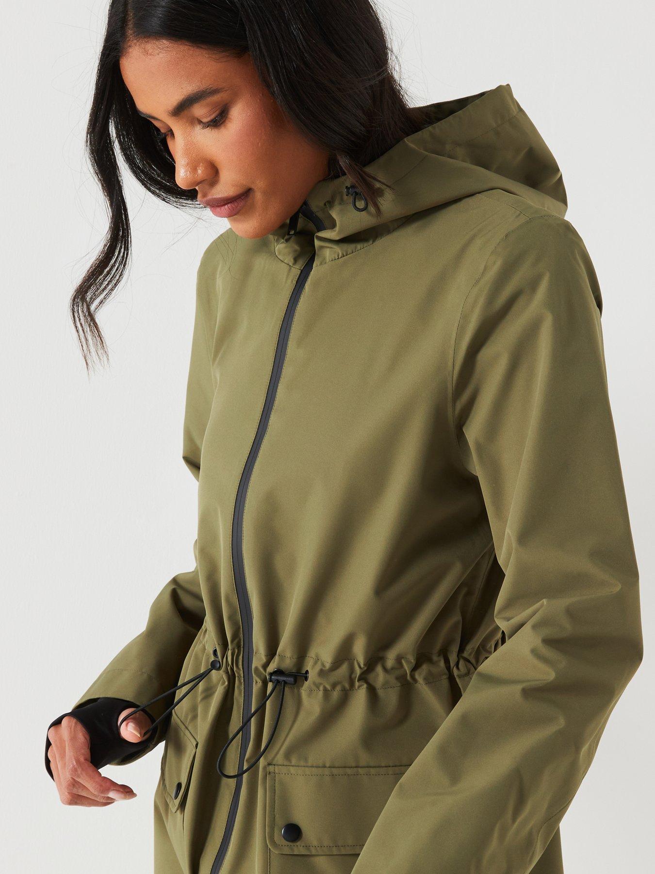 Khaki waterproof parka womens best sale