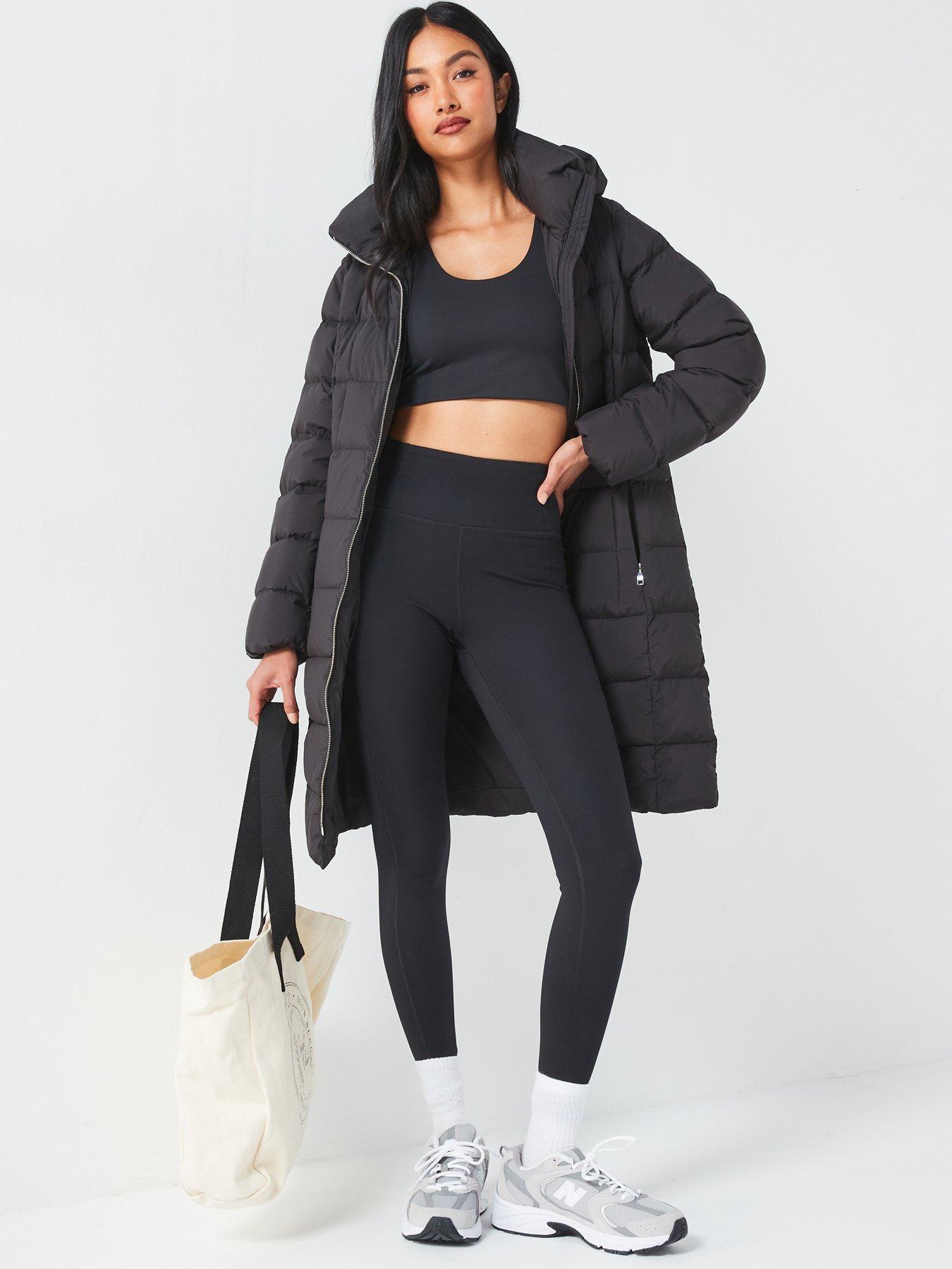 undefined Padded Mid Length Coat - Down  &  Feather Rich - Black