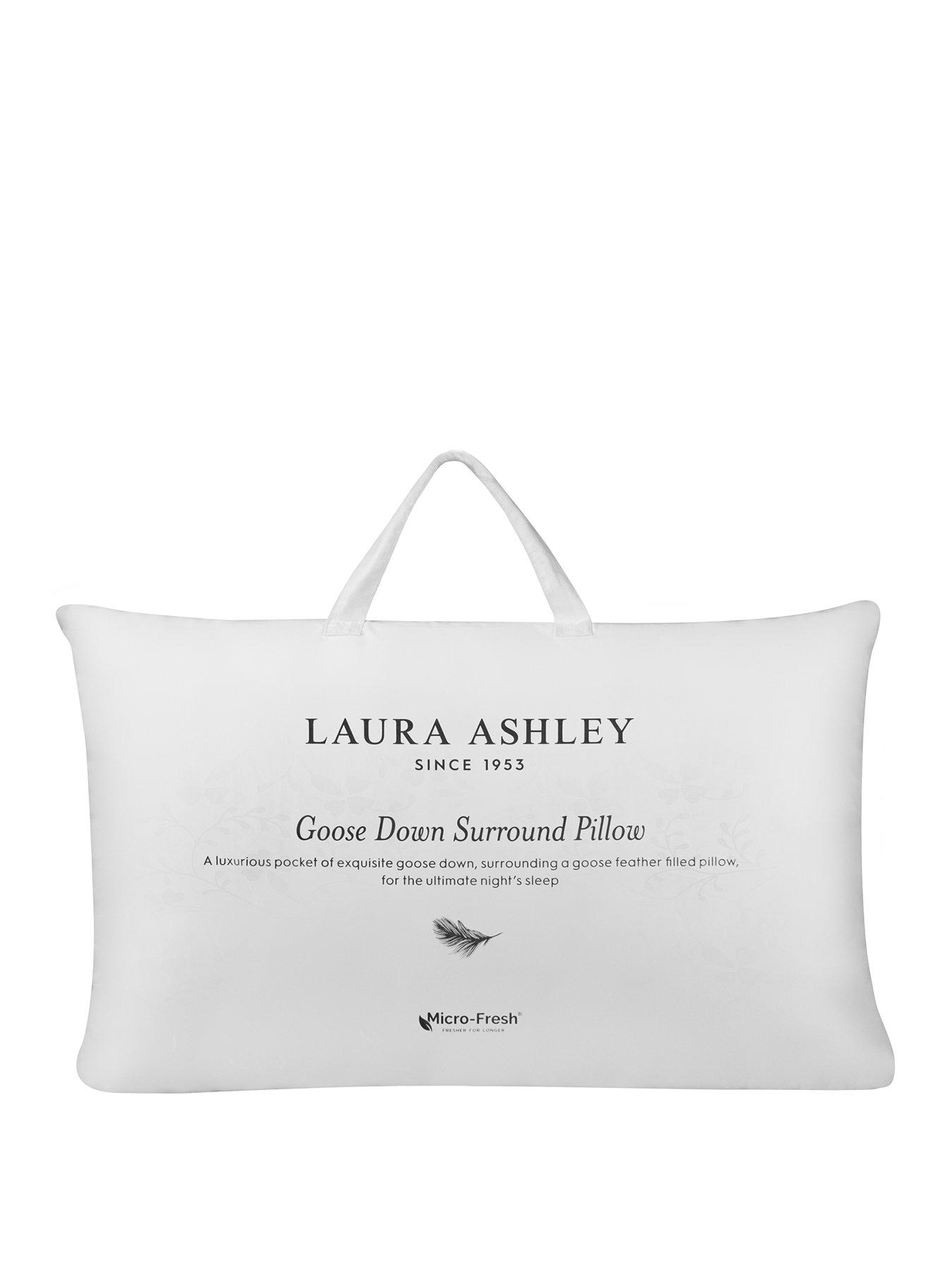 Product photograph of Laura Ashley Goose Down Surround Pillow - White from very.co.uk
