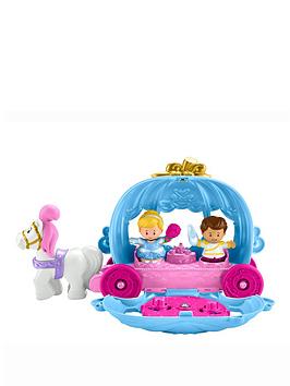 fisher-price little people little people disney princess cinderella's dancing carriage playset