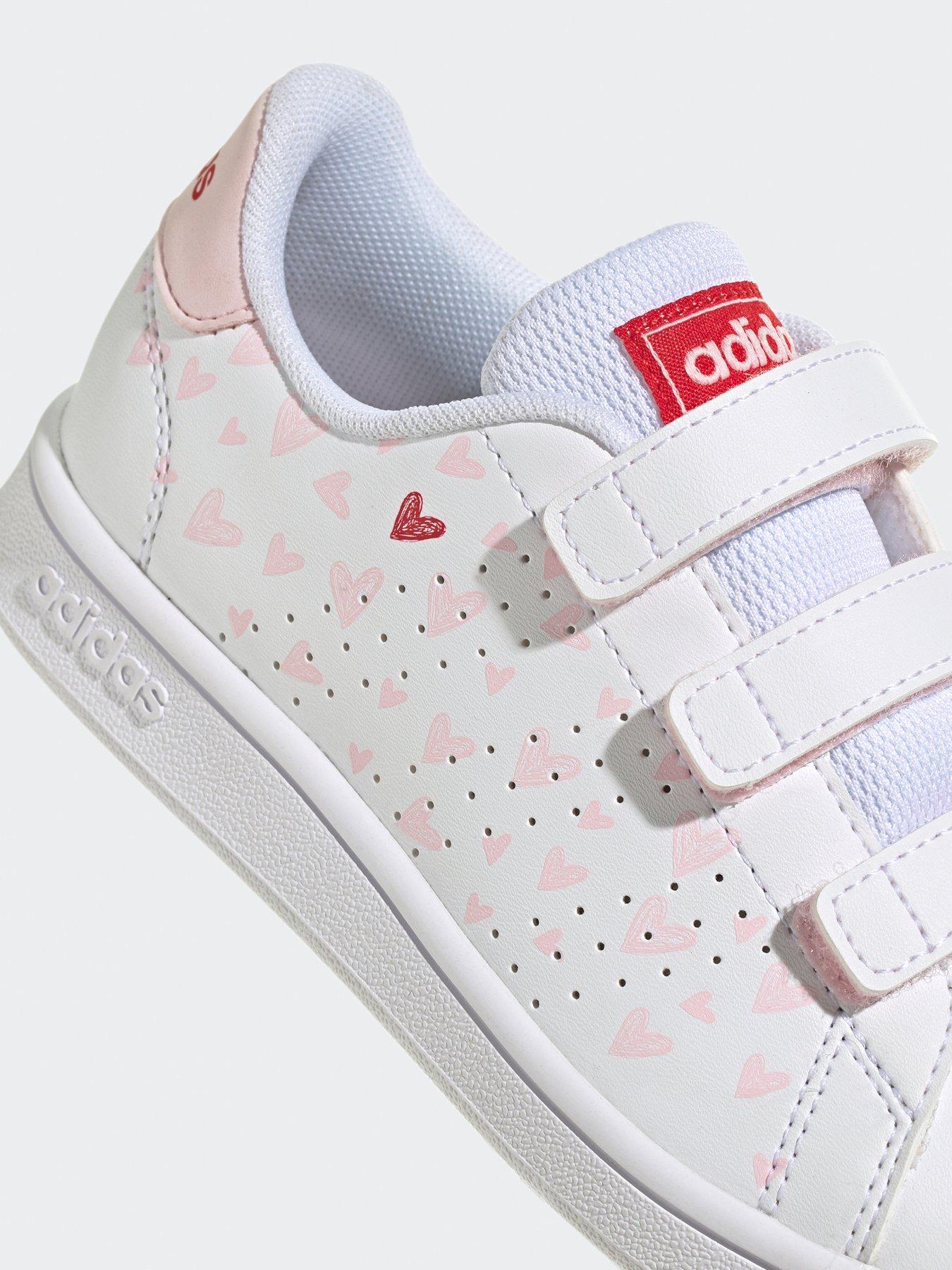 Kids Girls Advantage Trainers White Pink