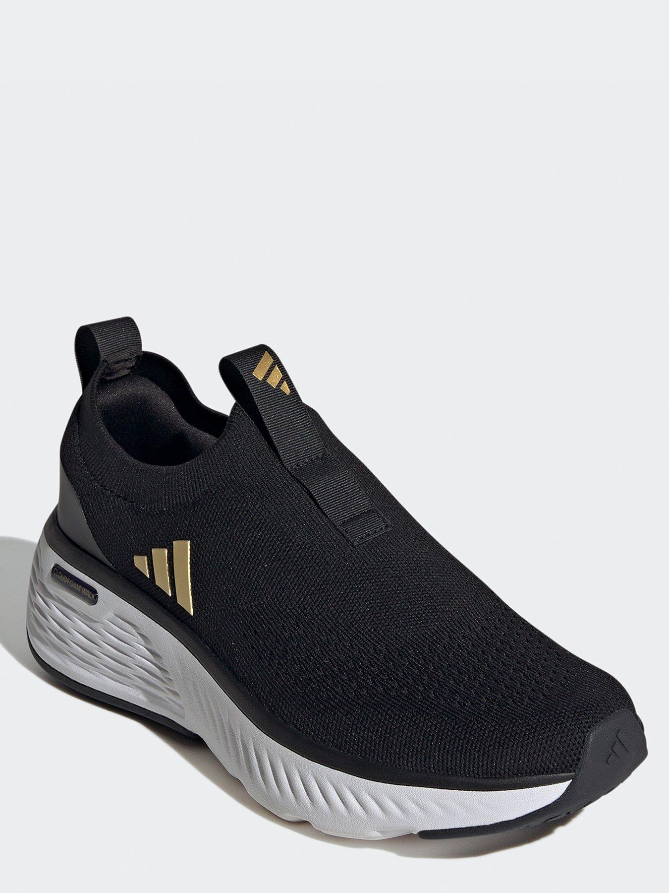 Women s Cloudfoam Go Sock Trainers Black Gold