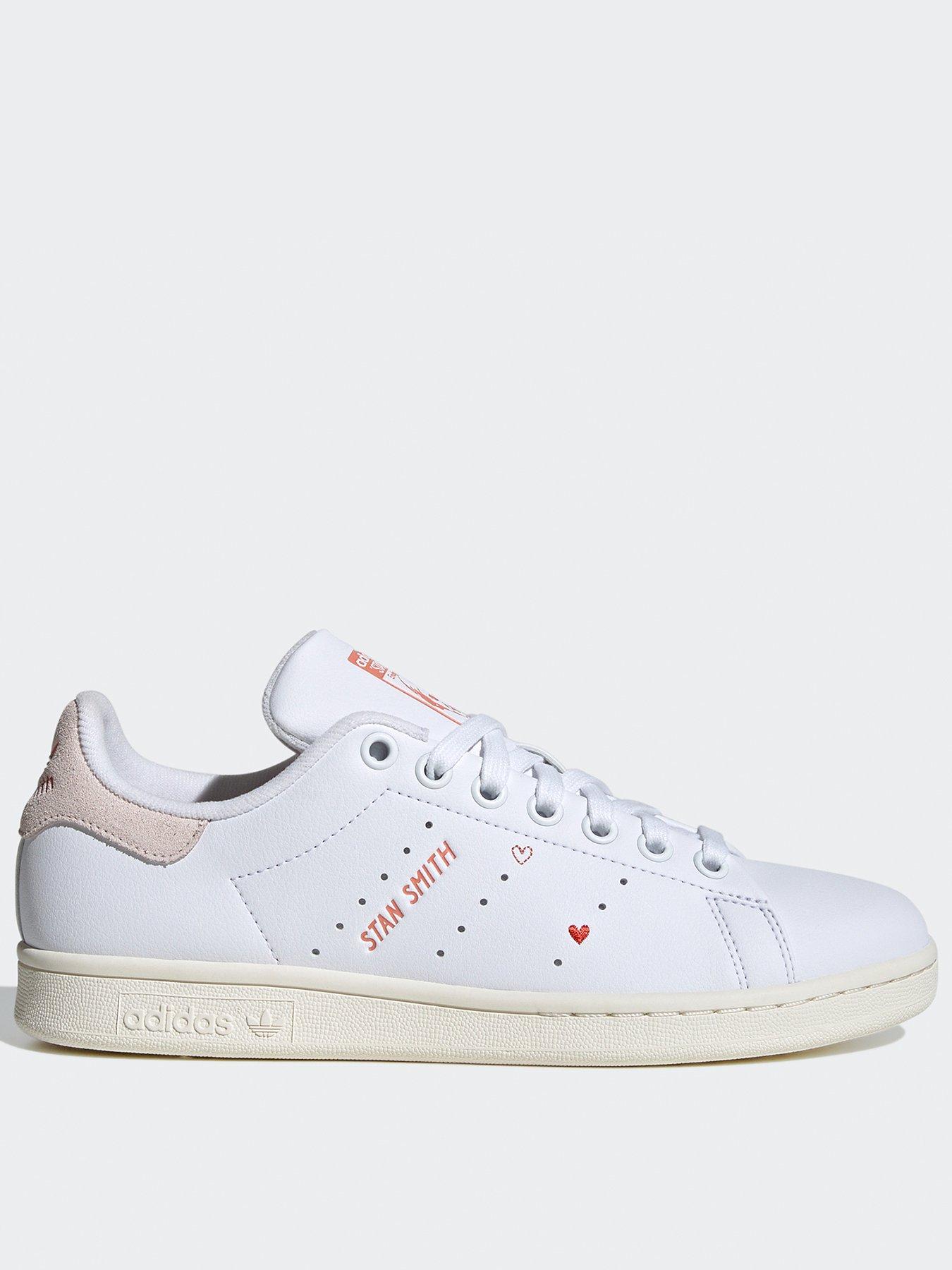 Adidas women's stan shop smith trainers - white/pink