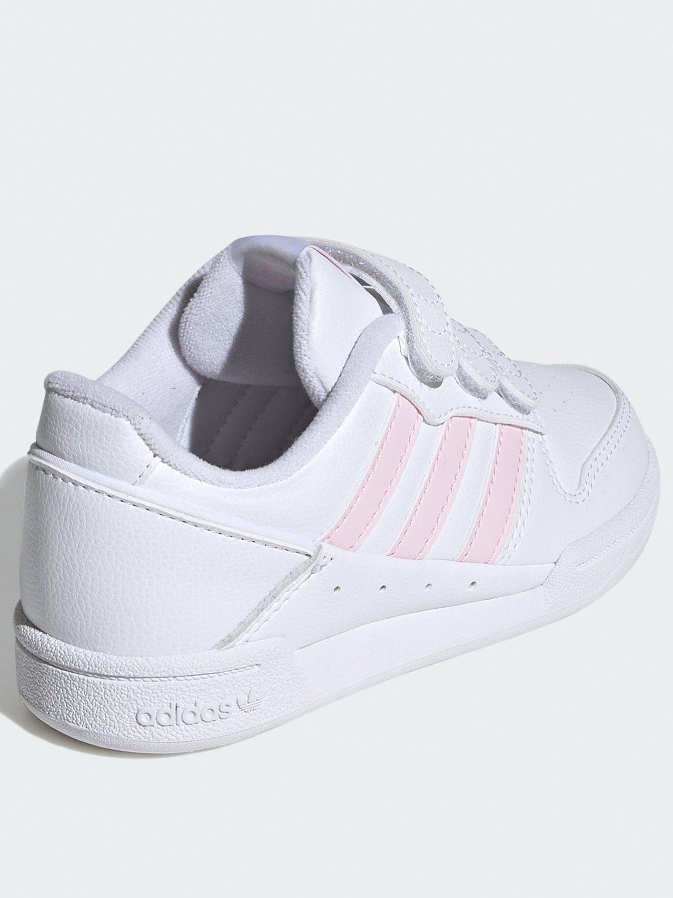 Kids Girls Team Court 2 Trainers White Pink