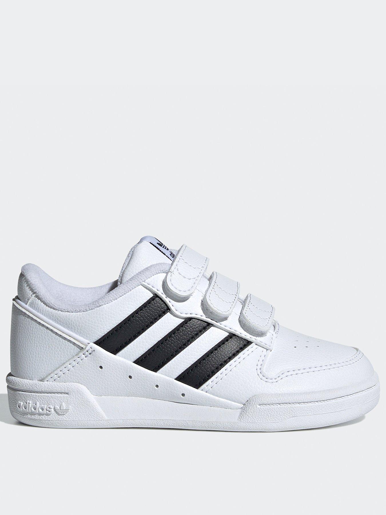 adidas Originals Junior Unisex Team Court 2 Trainers White Black Very