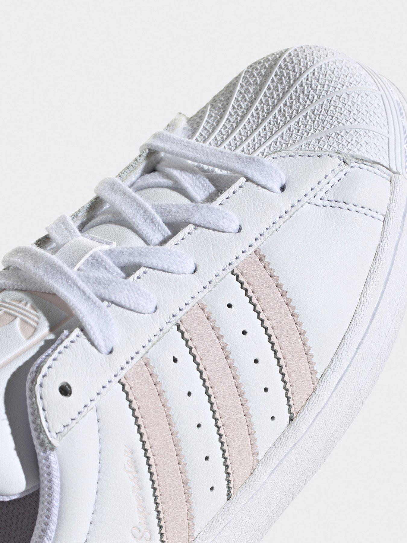 Womens Superstar Trainers White Pink