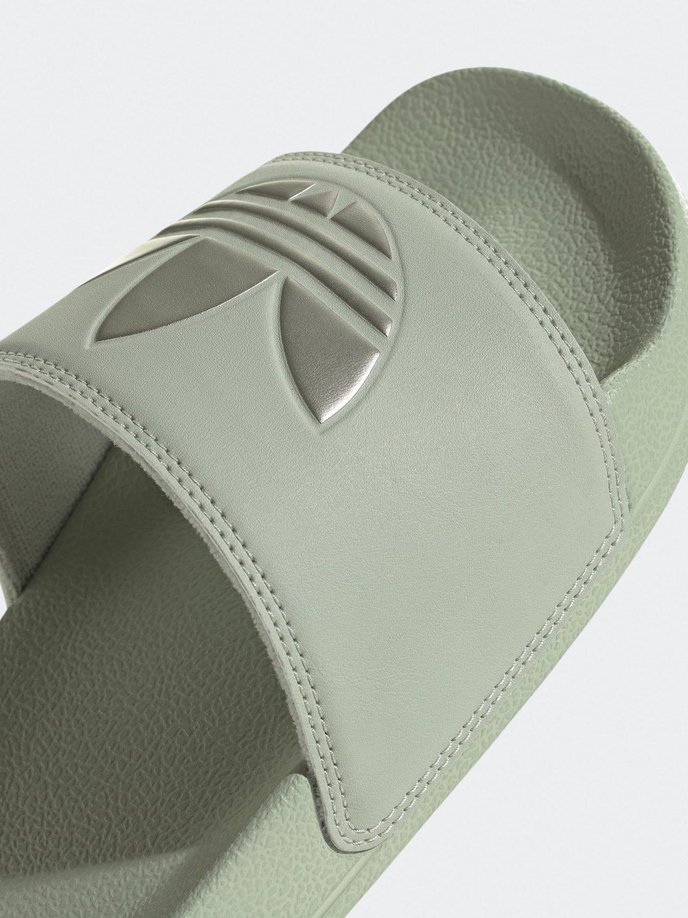 adidas Originals Women s Adilette Lite Sliders Light Green Very