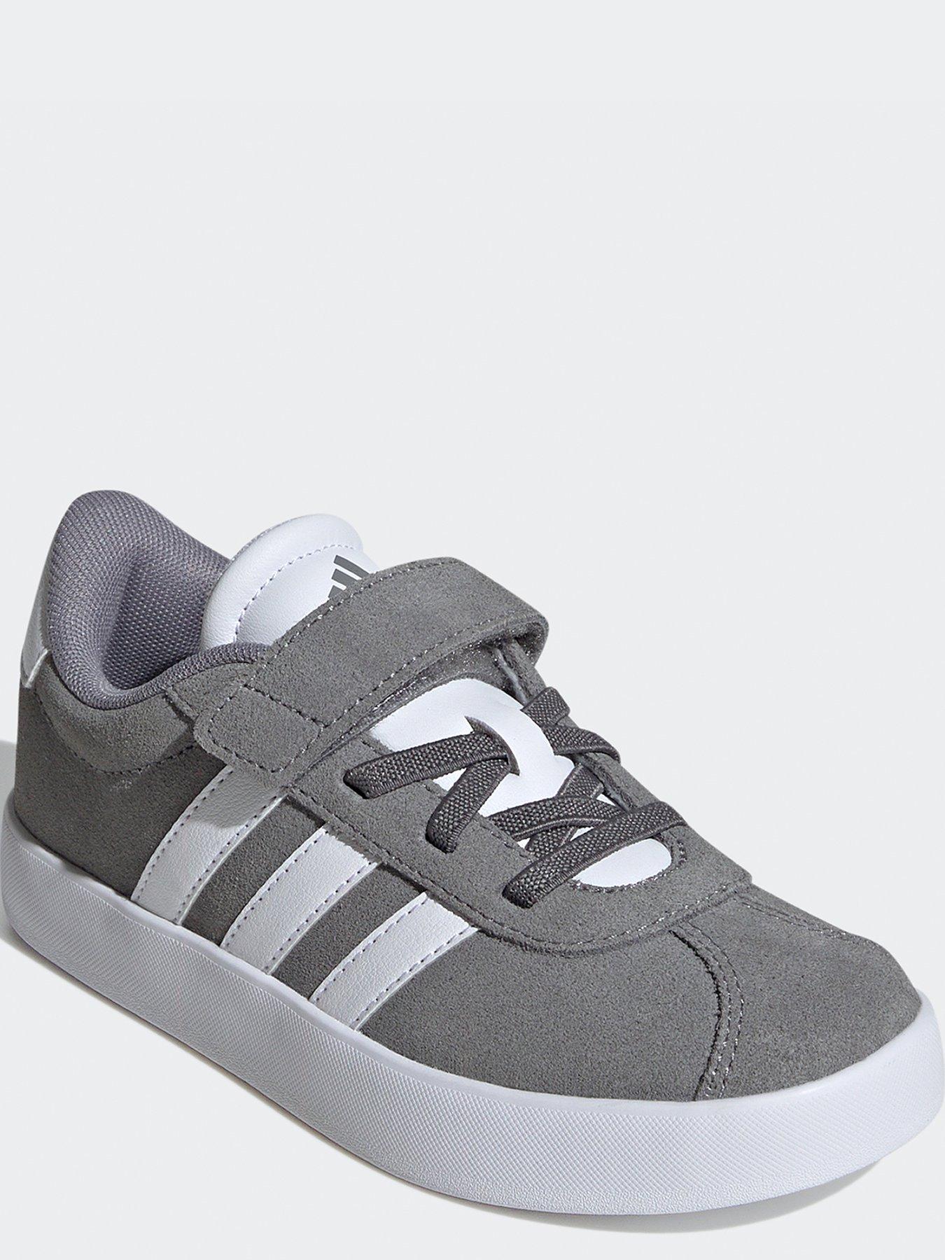 Image 2 of 6 of adidas Sportswear Kids Unisex VL Court 3.0 Velcro Trainers - Grey/White
