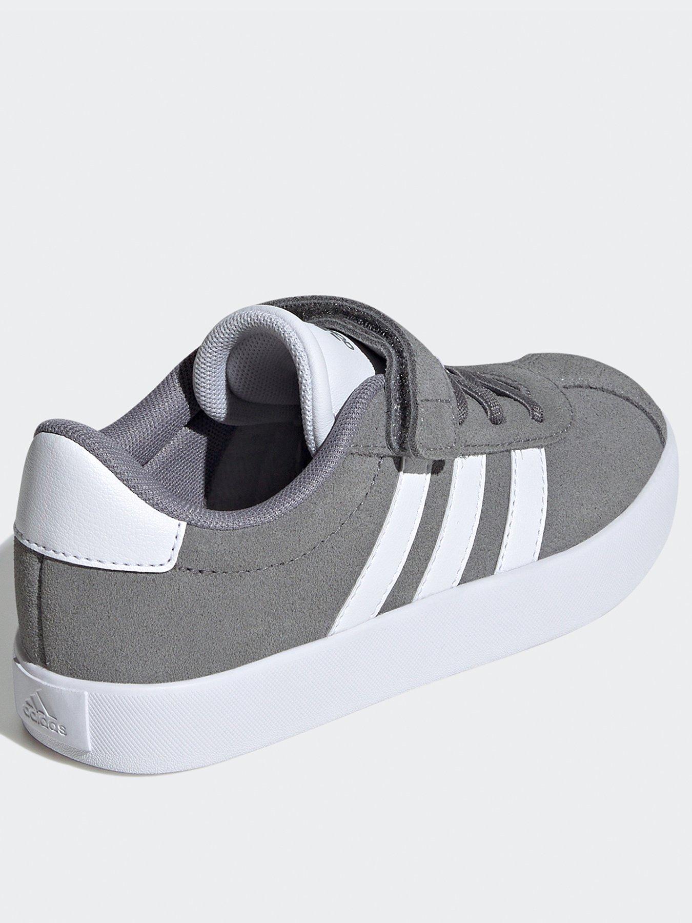 Image 3 of 6 of adidas Sportswear Kids Unisex VL Court 3.0 Velcro Trainers - Grey/White