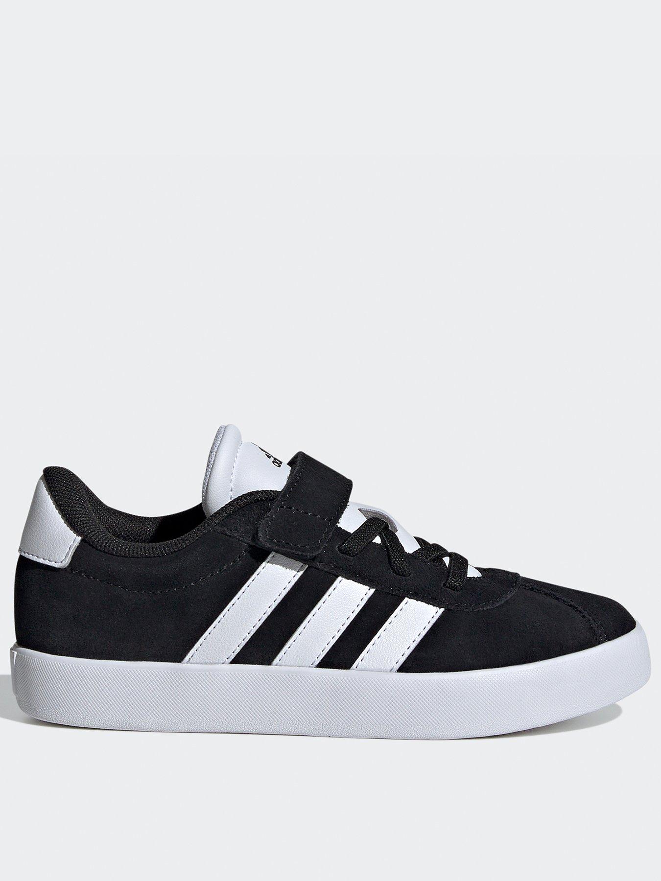 undefined Kids Unisex VL Court 3.0 Velcro Trainers - Black/White
