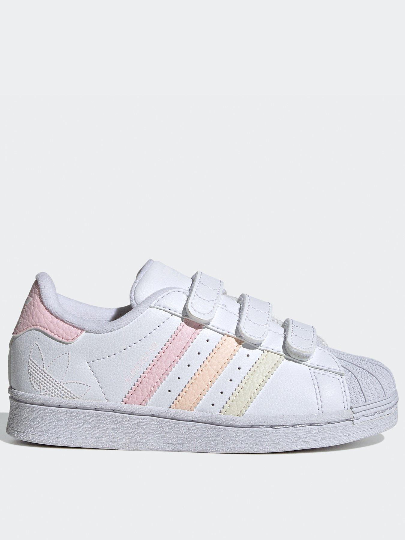 Superstar trainers white and cheap pink