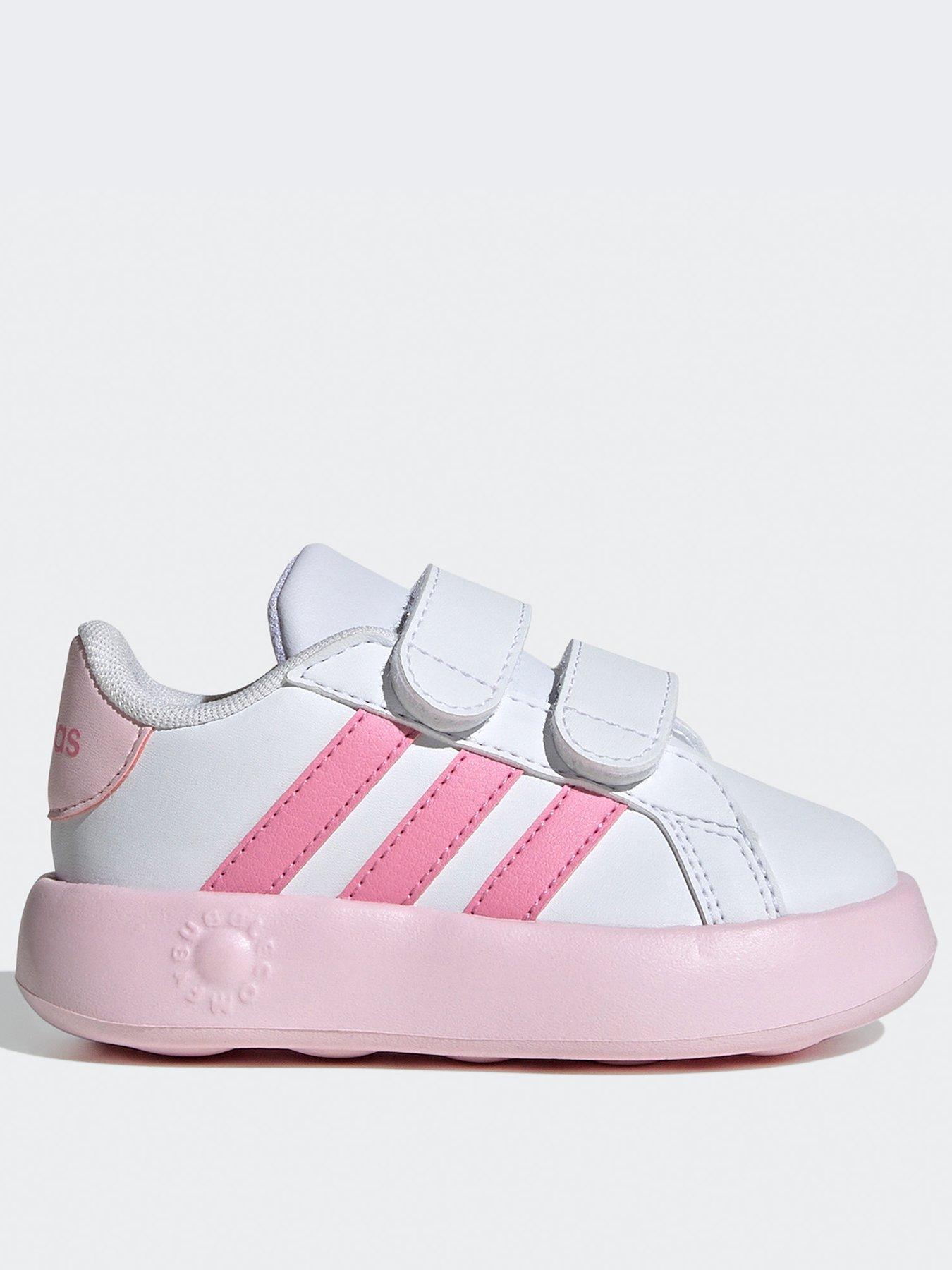 Pink baby adidas shoes on sale