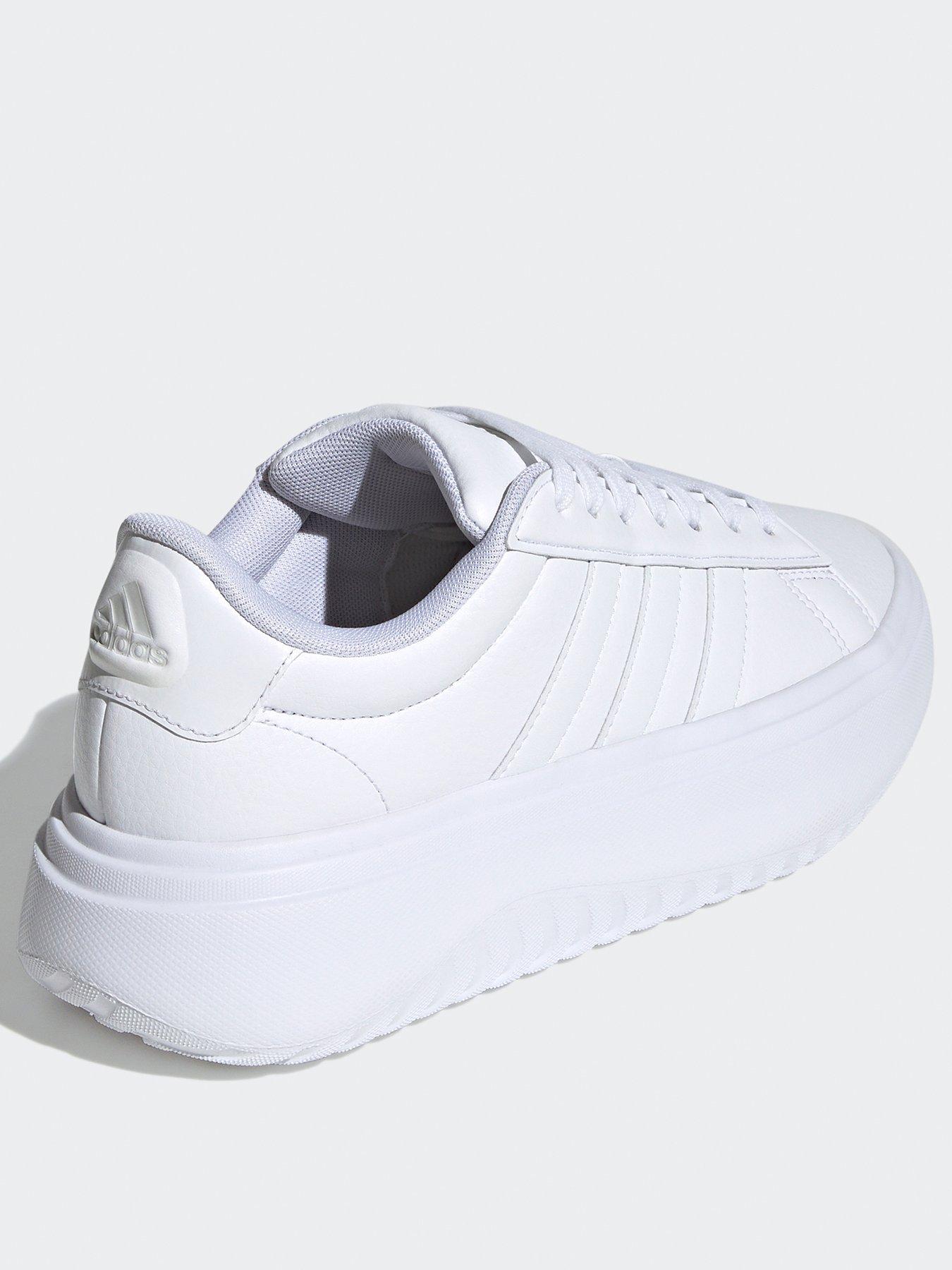All white platform trainers clearance