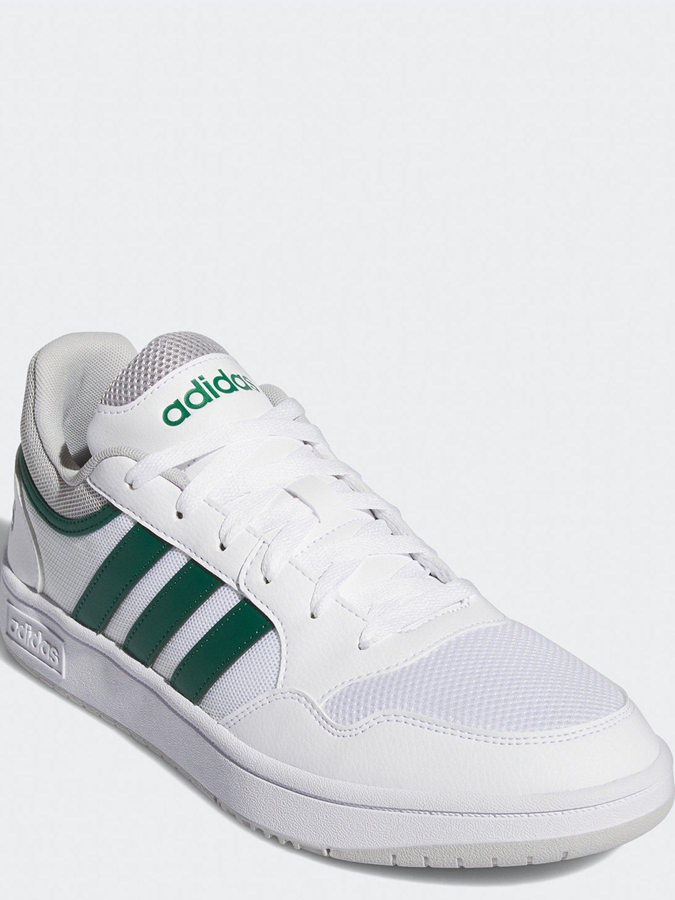 adidas Sportswear Mens Hoops 3.0 Summer Trainers White Green Very