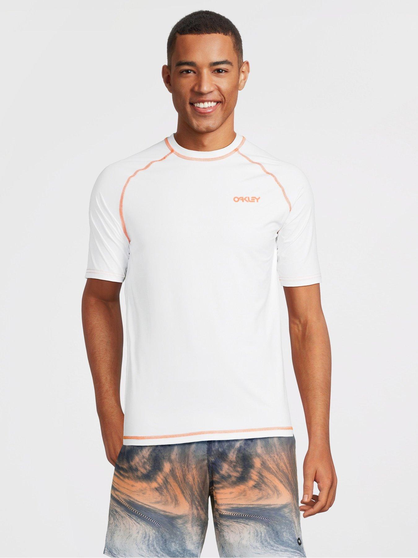 undefined Mens Fingerprint Rashguard T-shirt - White