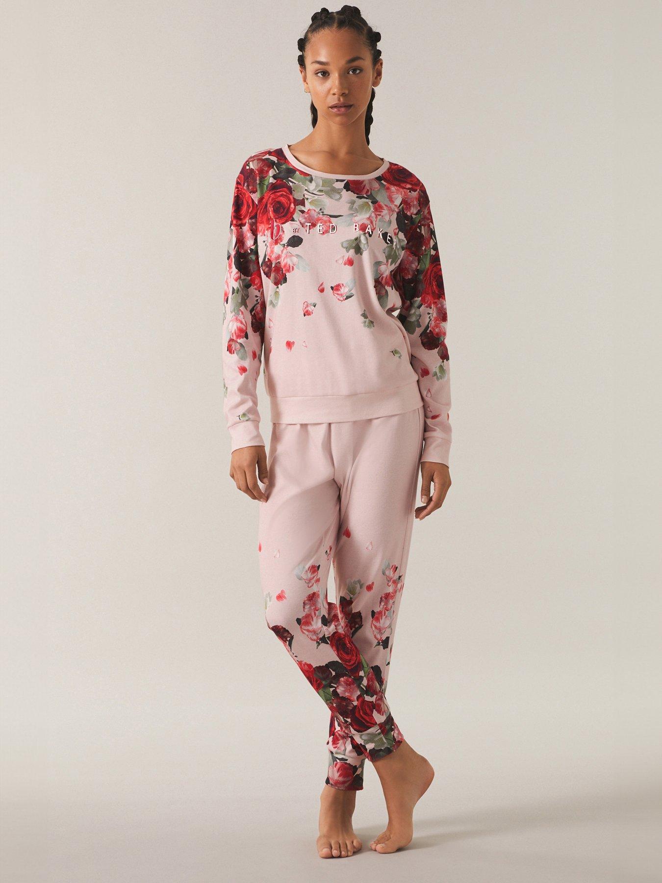 B By Baker Pink Floral Twosie Loungewear Set Pink