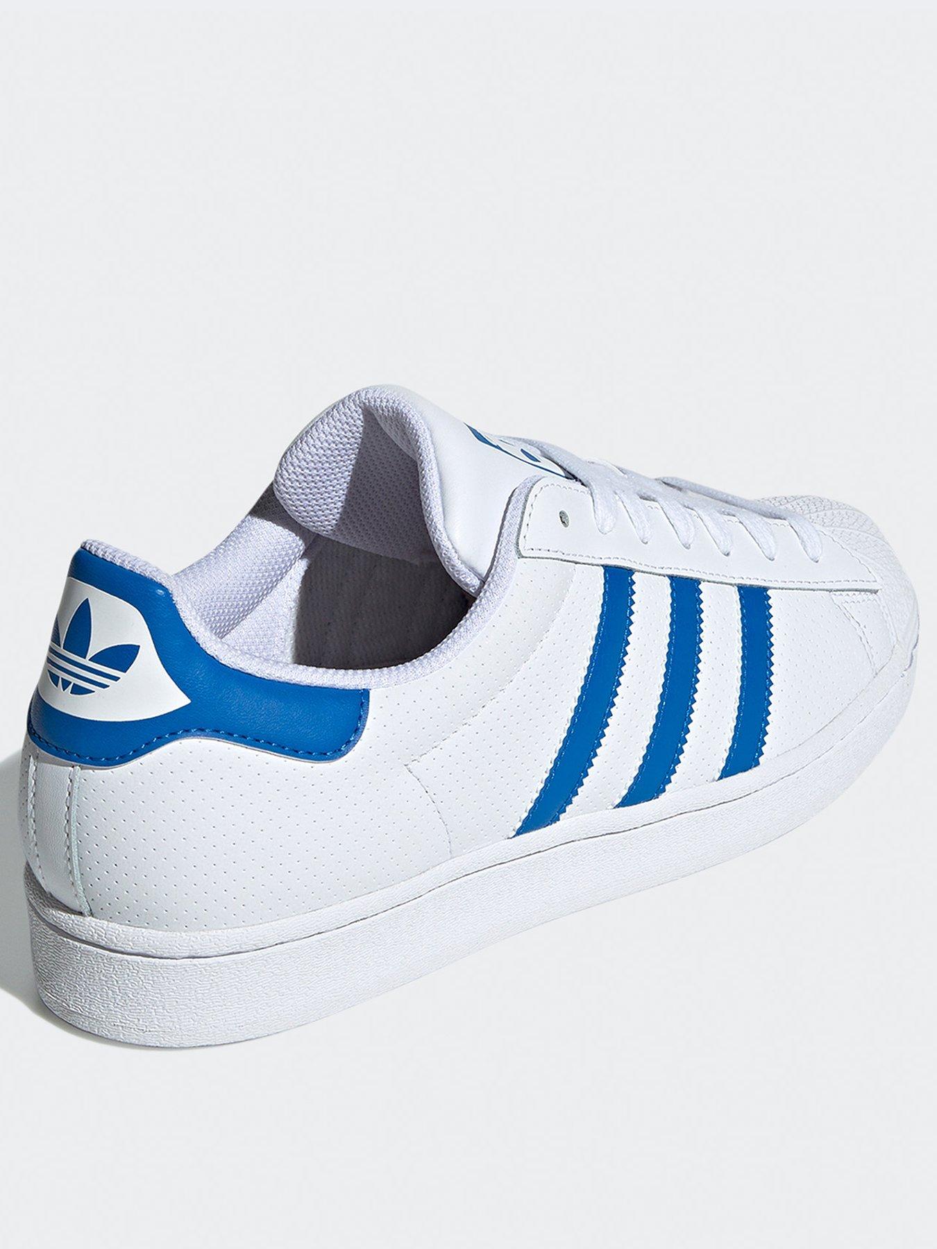 Mens Superstar Trainers White Blue