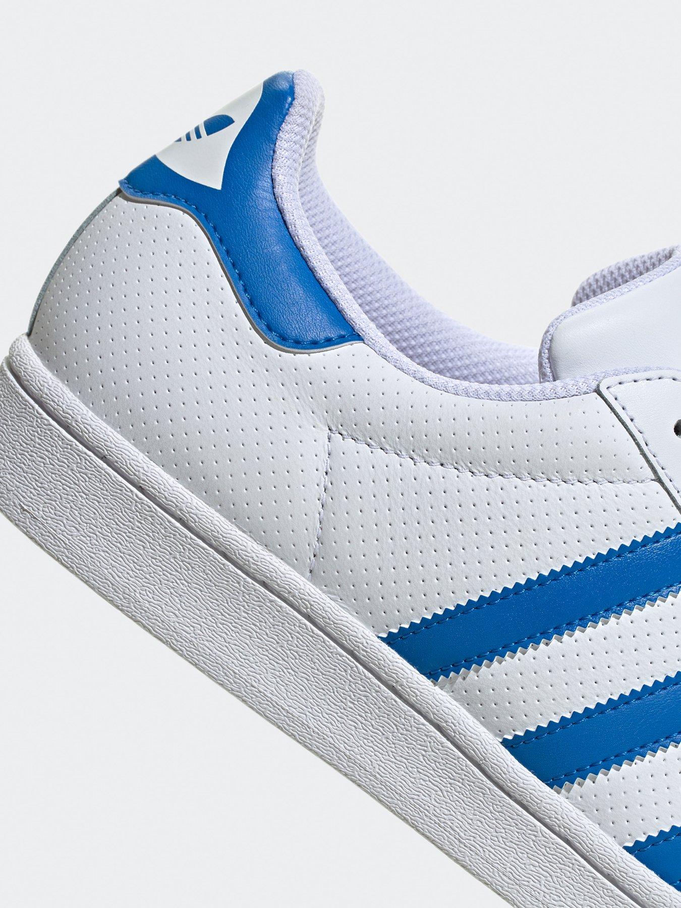 Mens Superstar Trainers White Blue