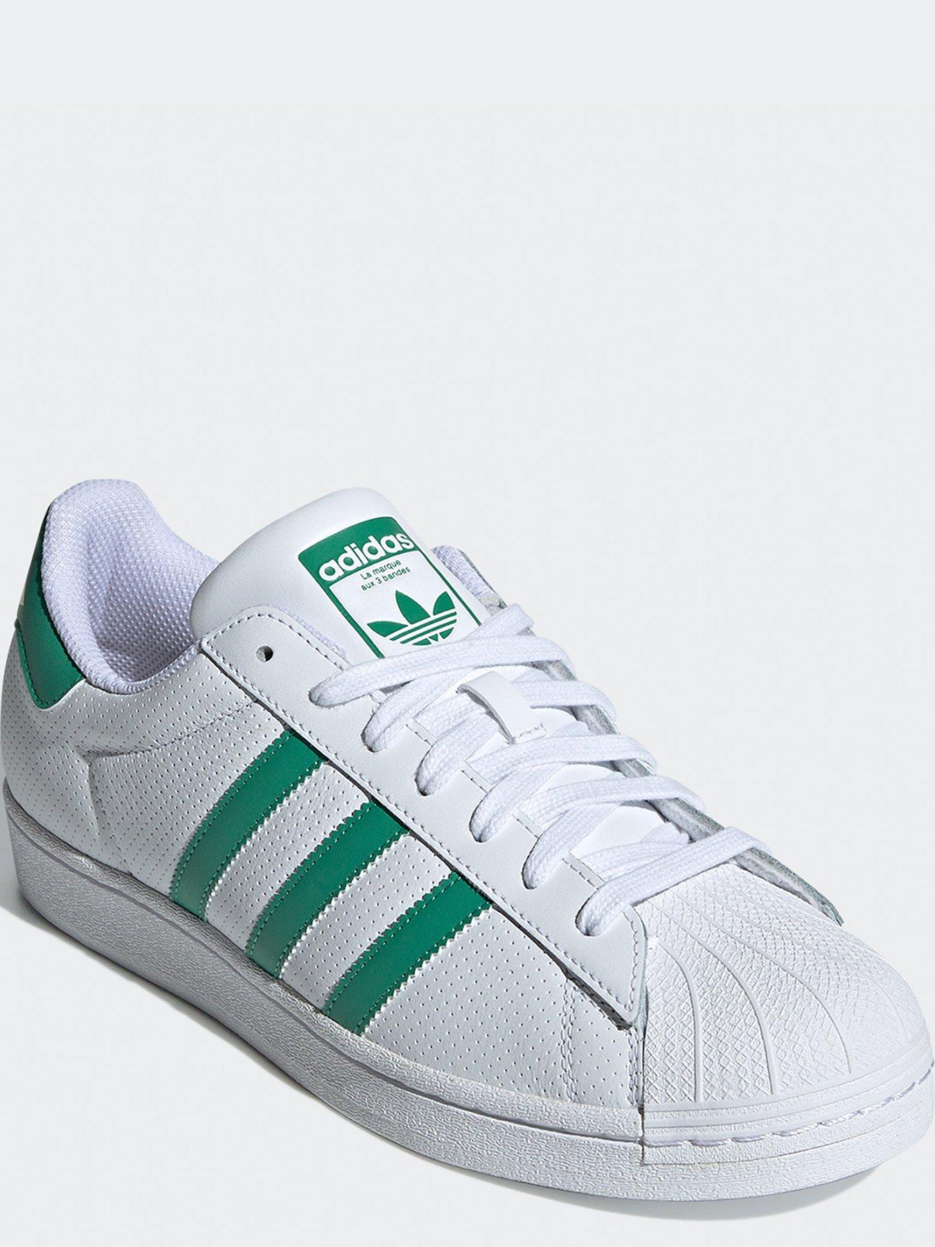 Adidas superstar white green uk hotsell