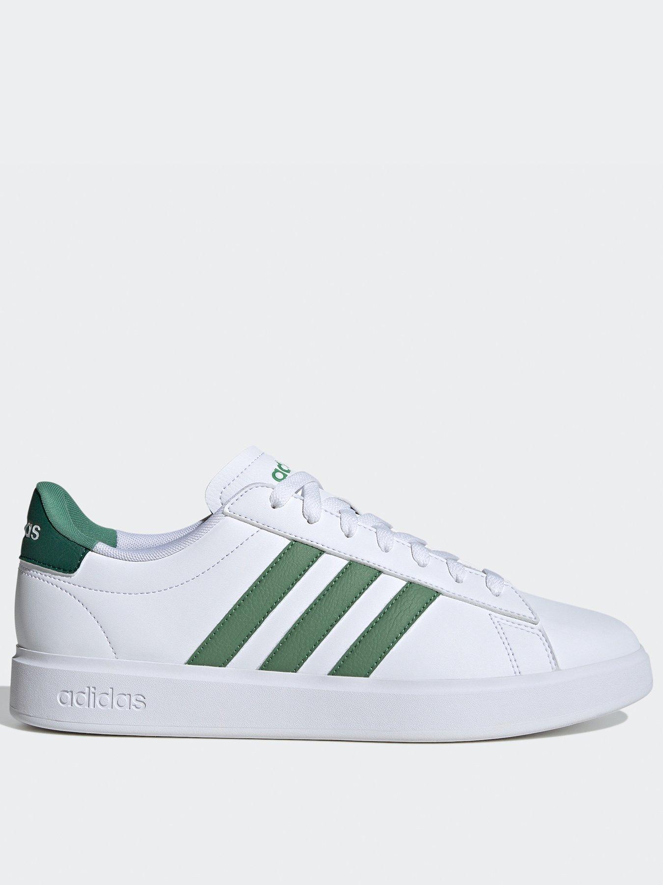 Mens green and white adidas trainers online