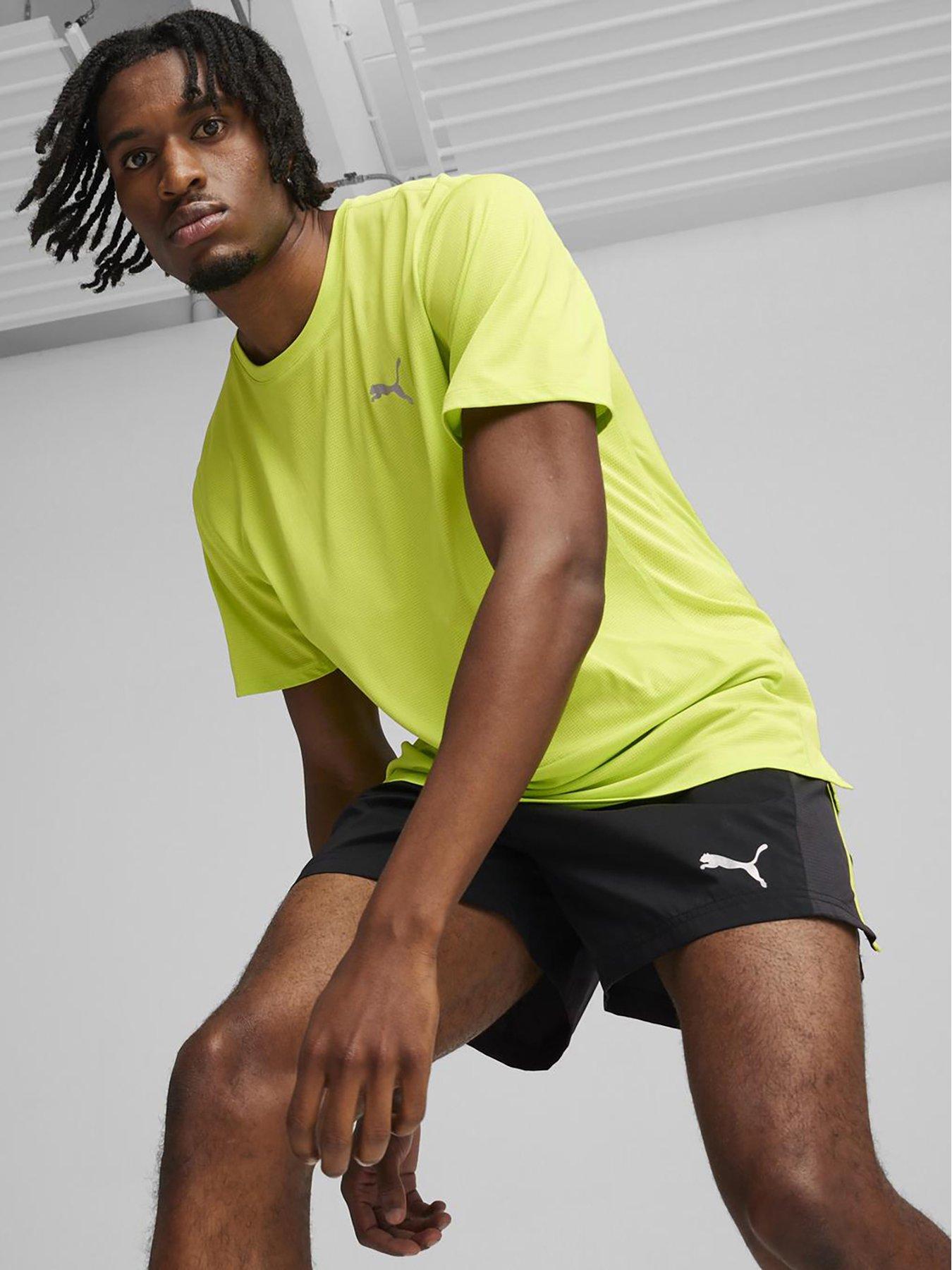 puma mens running favorites velocity tee - lime