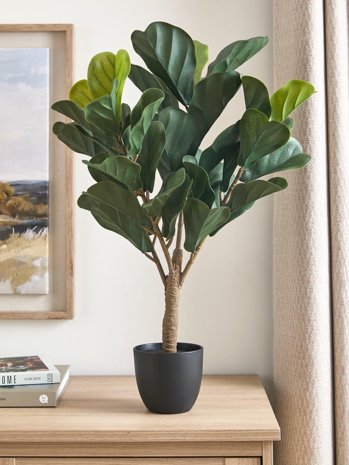 Product photograph of Very Home Faux Fiddle Leaf Plant In Pot from very.co.uk