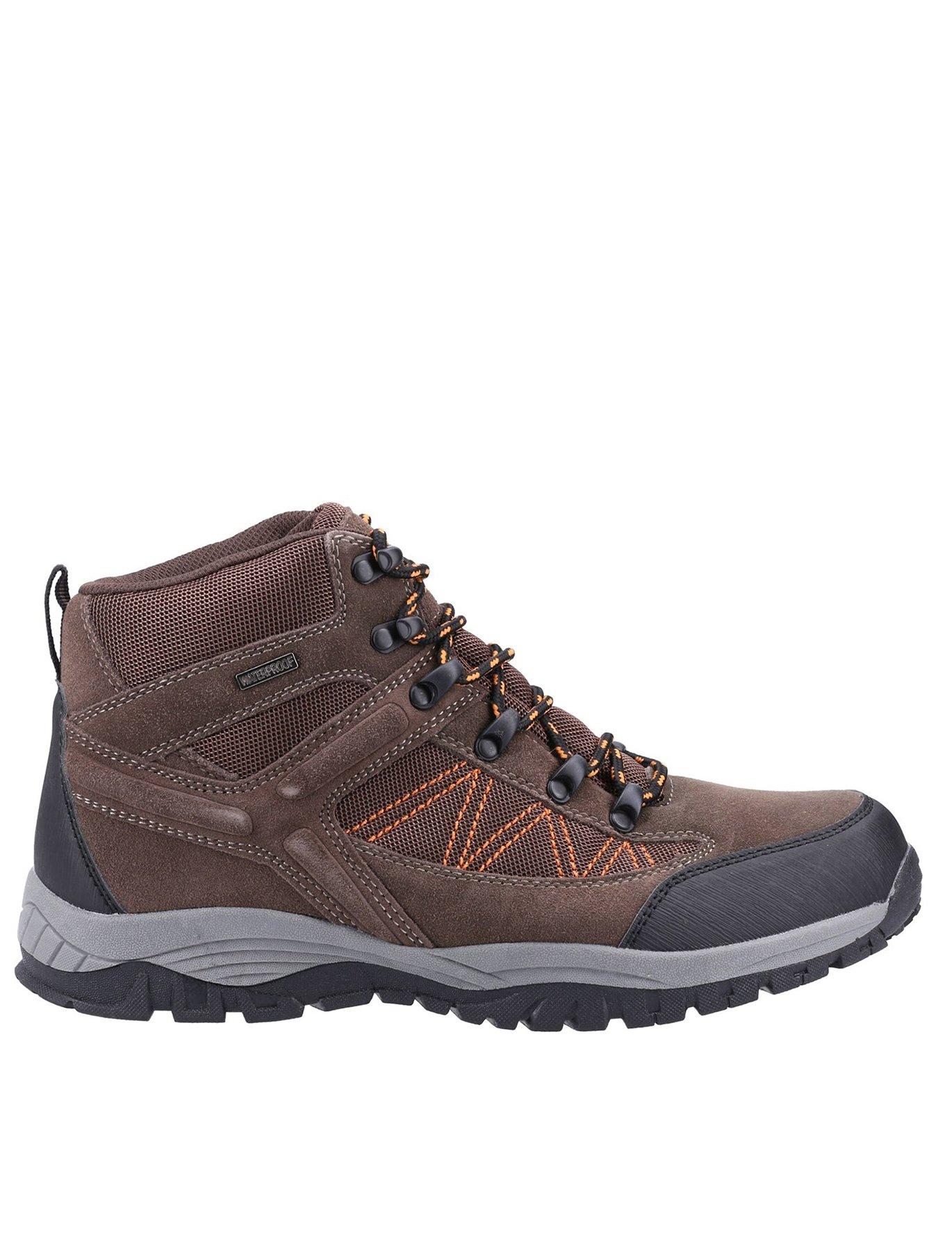 Cotswold Maisemore Mid Mens Suede Mesh Hiking Boot Brown Very