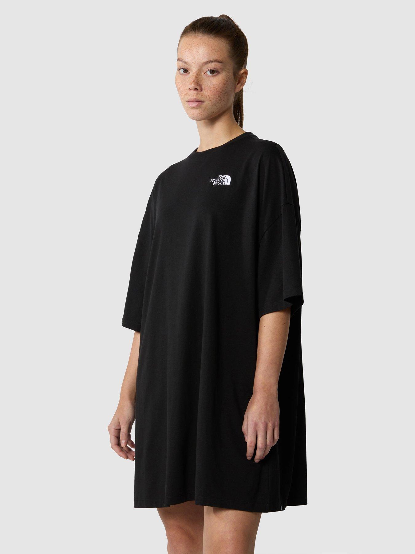 undefined Women's Short Sleeve Simple Dome Tee Dress - Black