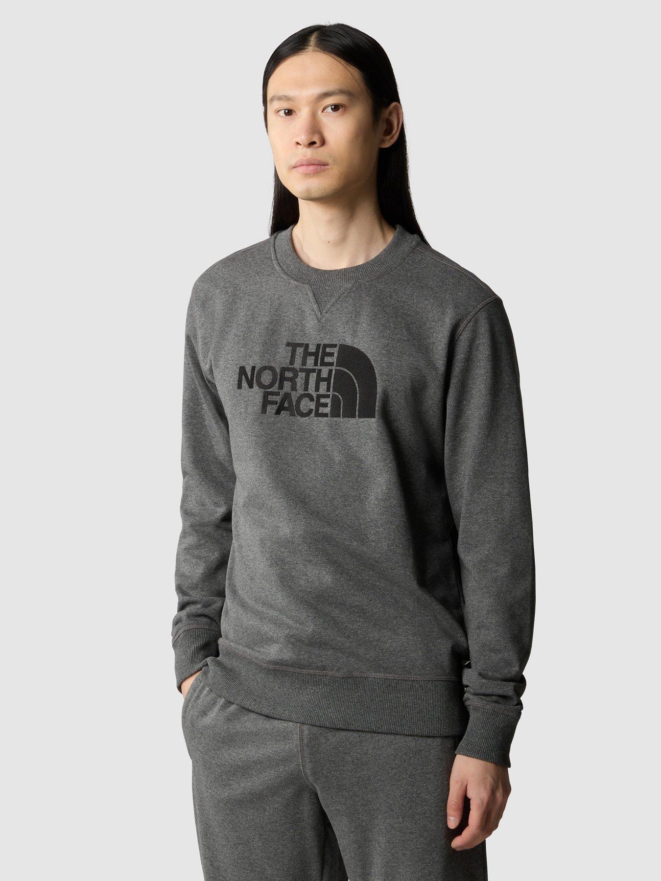 THE NORTH FACE Men s Drew Peak Crew Light Sweat Grey Very