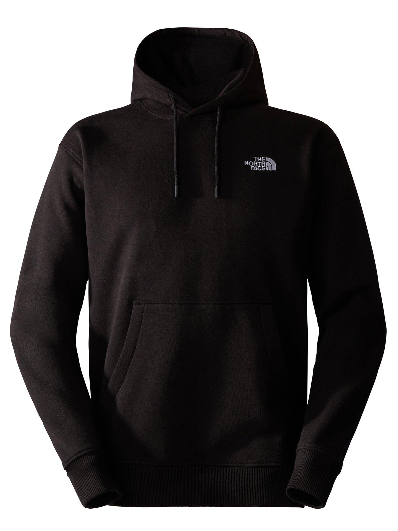 North face hoodie hot sale black mens