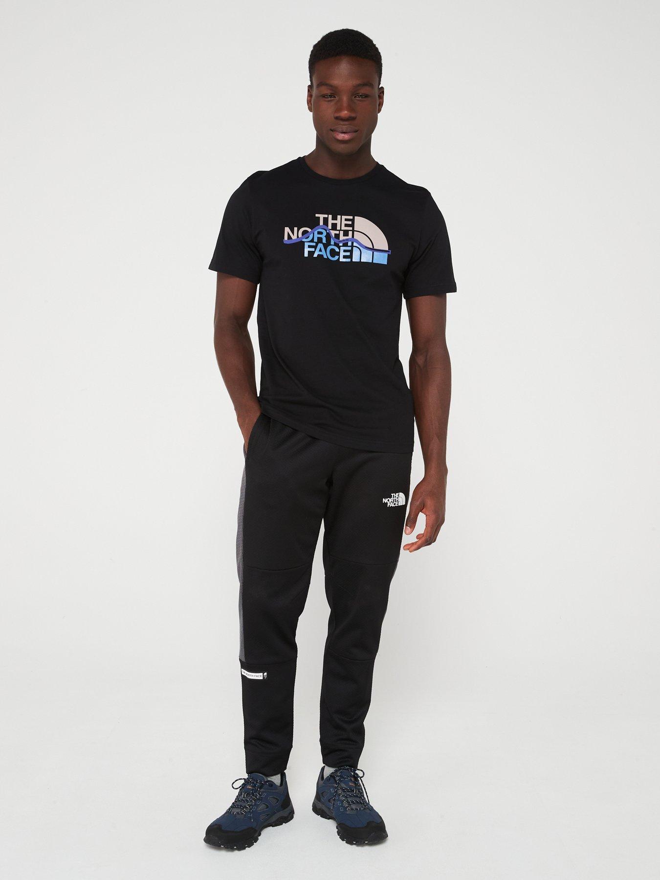 Image 3 of 5 of THE NORTH FACE Mens Short Sleeve Mountain Line Tee - Black